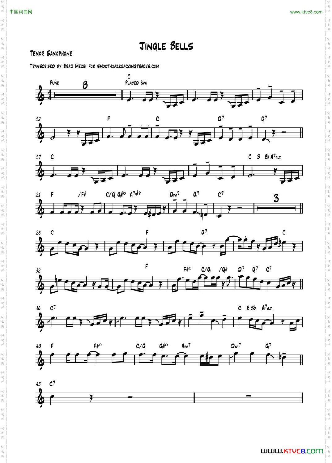 JingleBells次中音萨克斯_Jingle Bells次中音萨克斯