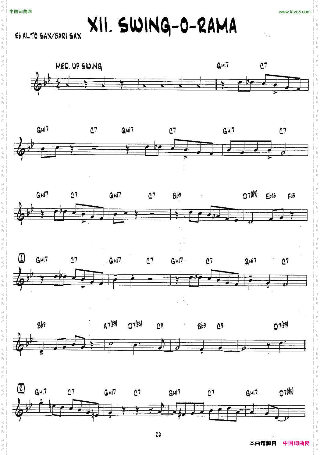 SWING-O-RAMA15首爵士练习曲之12
