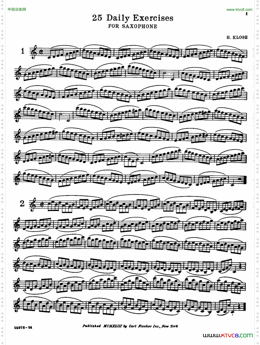 25DailyExercicesforSaxophone1—8_25 Daily Exercices for Saxophone1—8