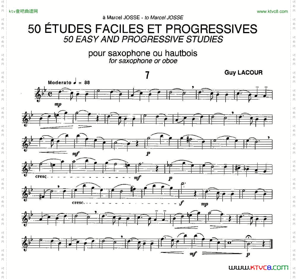 GuyLacour50首萨克斯练习曲之七