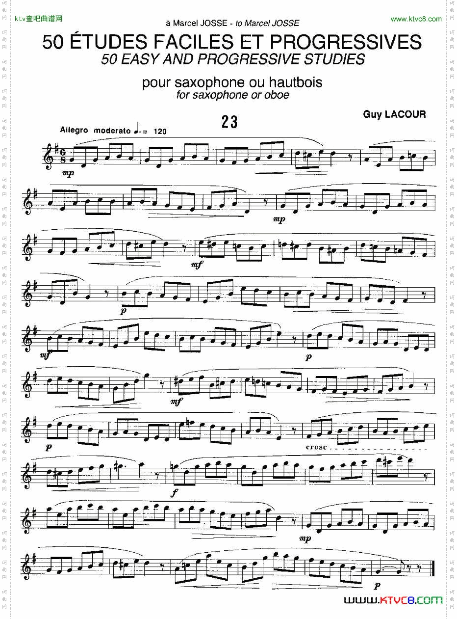 GuyLacour50首萨克斯练习曲之23