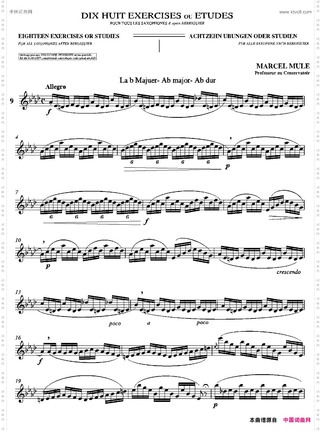 18ExerciciosouEstudosdeMarcelMule-EnelruyLira马瑟·穆勒18首练习曲—9_18 Exercicios ou Estudos de Marcel Mule - Enelruy Lira马瑟·穆勒18首练习曲—9