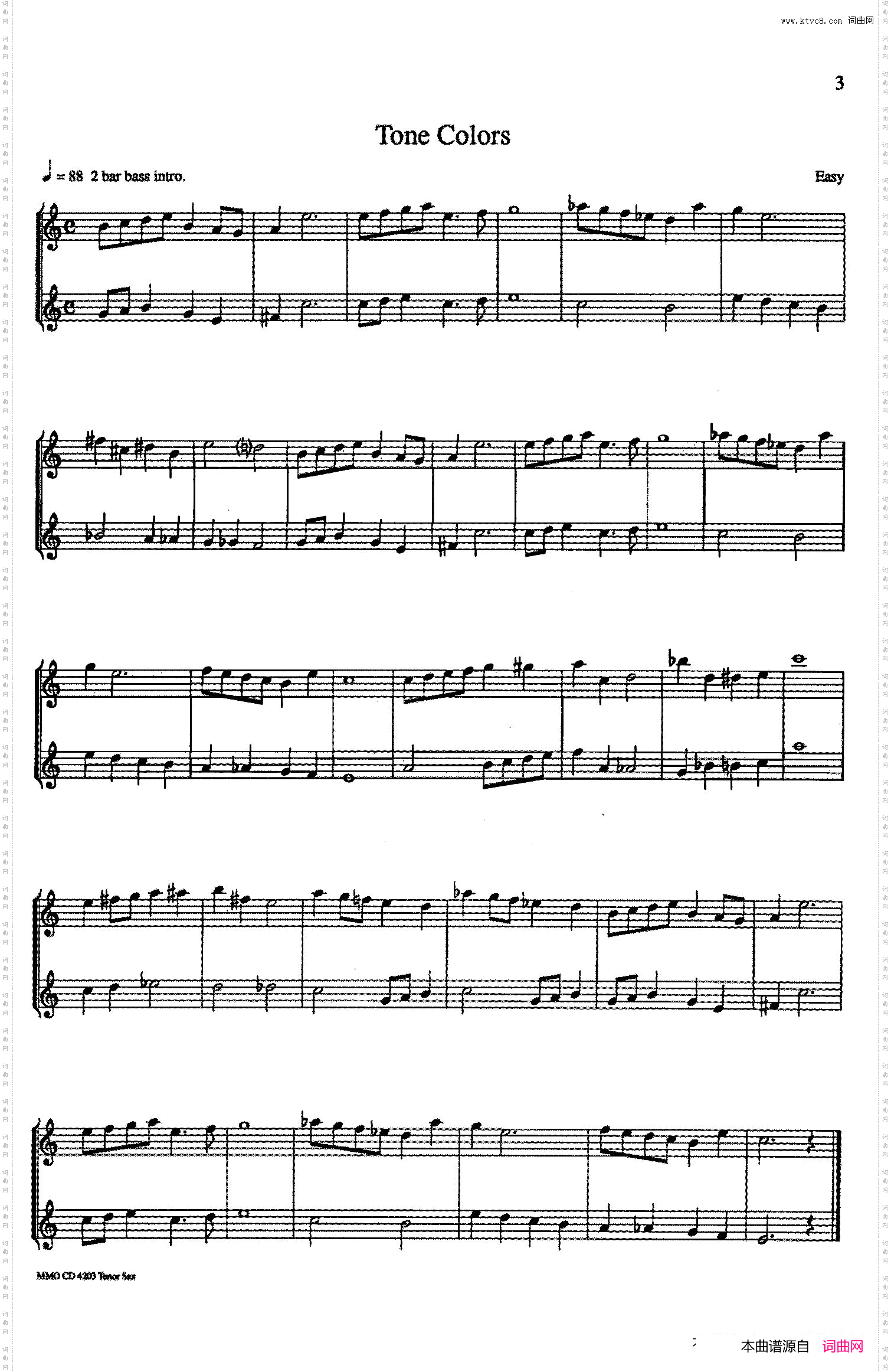 16首爵士二重奏:ToneColors