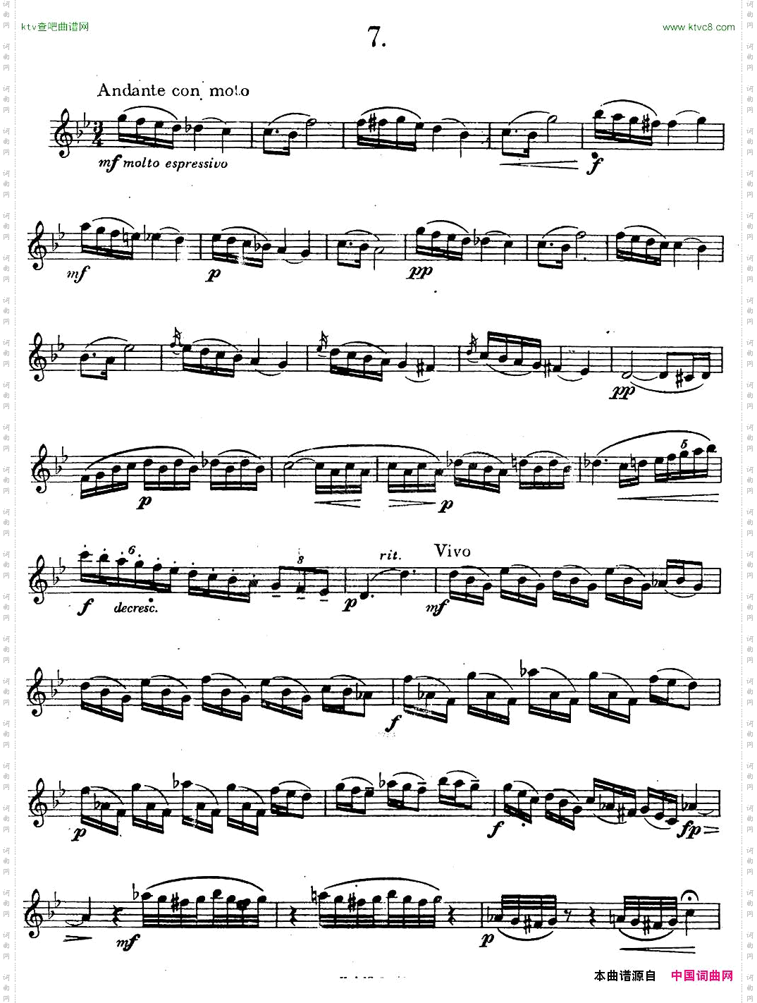 奇特克-萨克斯练习曲之七ETUDYPROSAXOPHON-FRZITRK.op.3