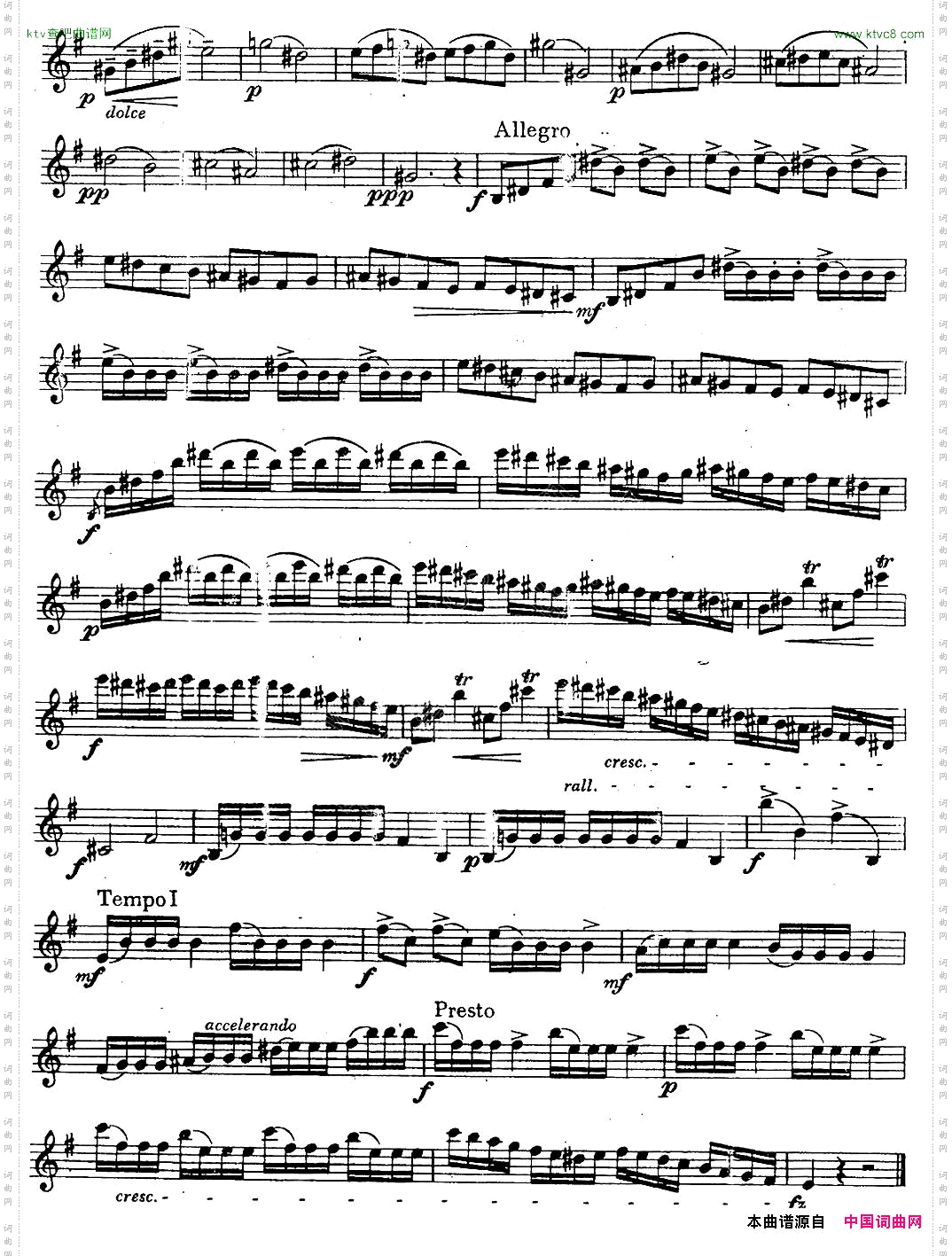 奇特克-萨克斯练习曲之八ETUDYPROSAXOPHON-FRZITRK.op.3