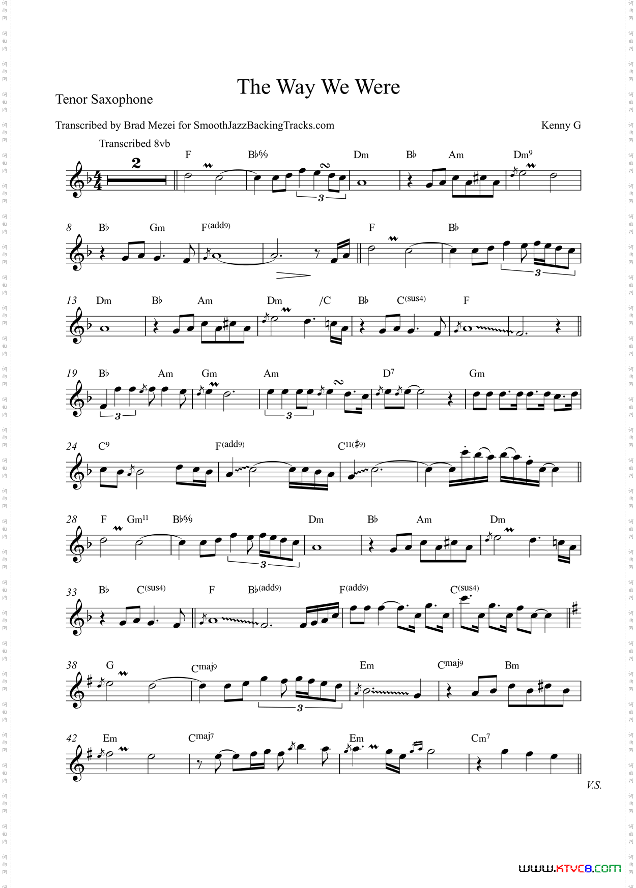 TheWayWeWere次中音萨克斯_The Way We Were次中音萨克斯