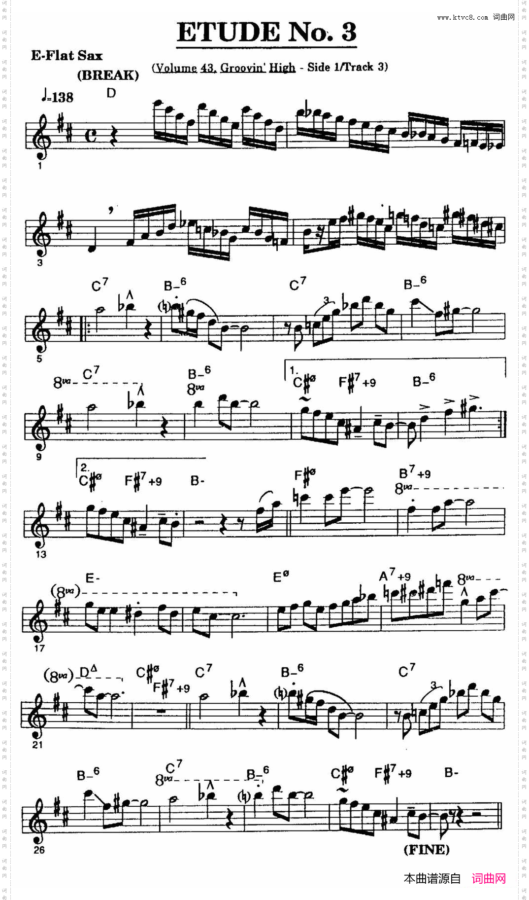 爵士乐超吹练习曲三