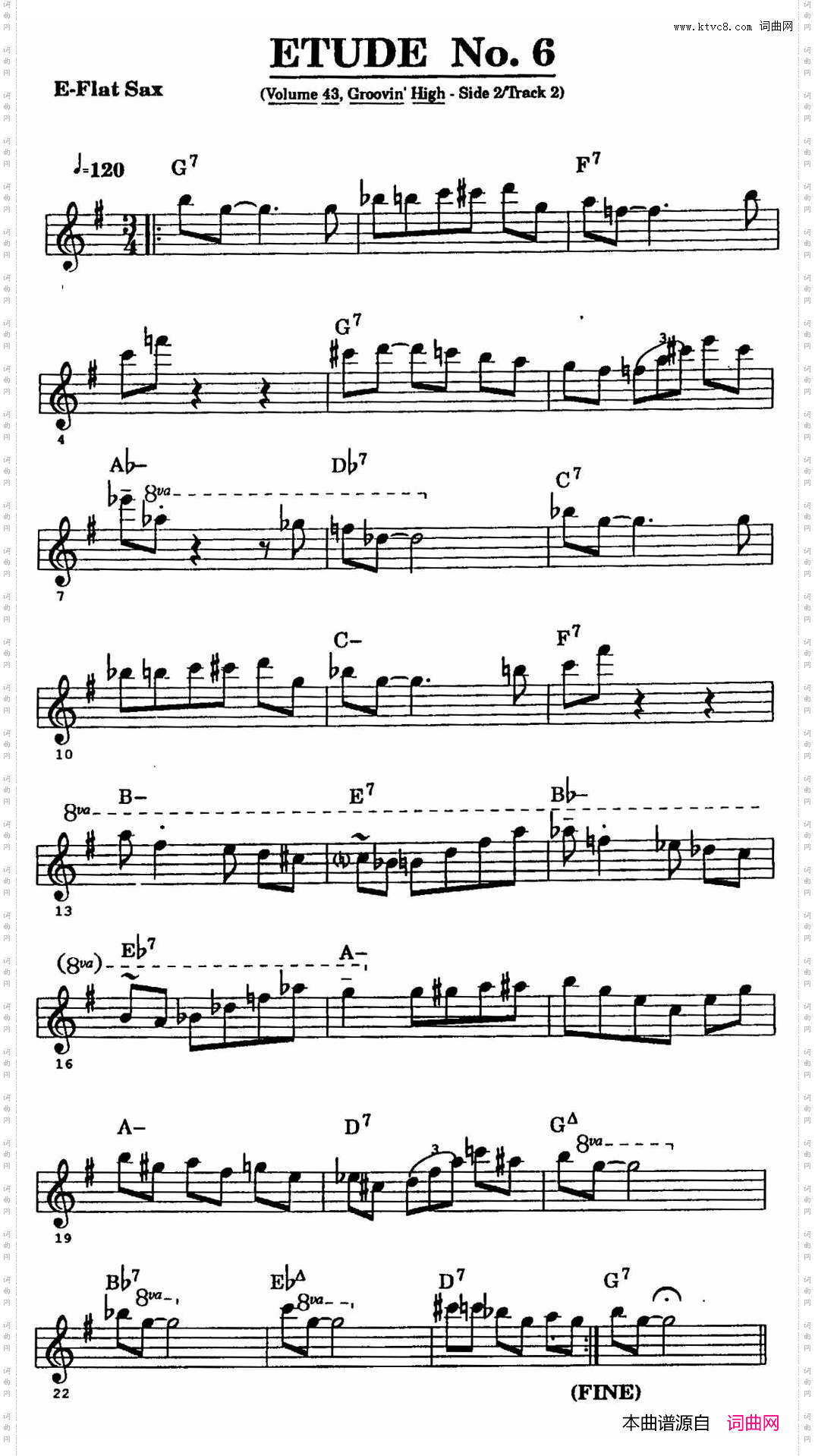 爵士乐超吹练习曲六