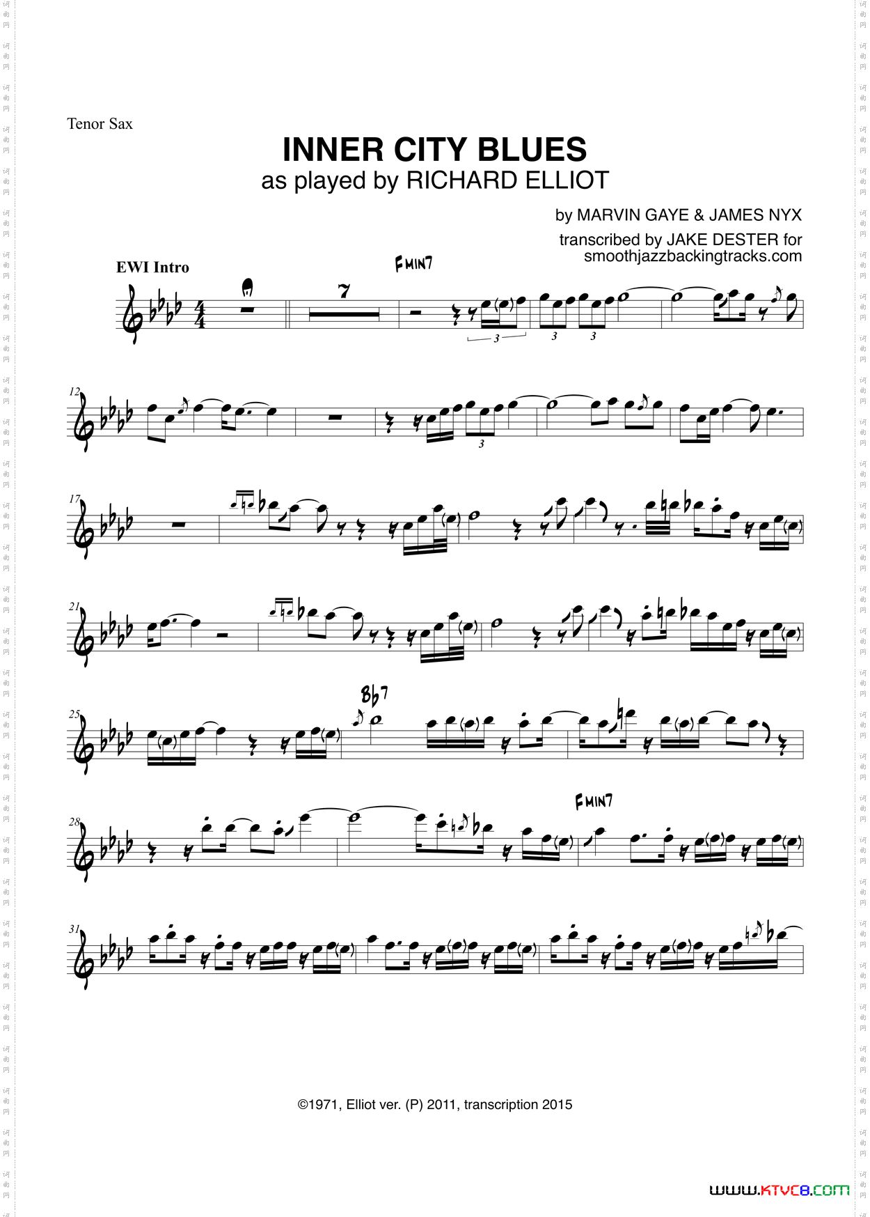 InnerCityBlues次中音萨克斯_Inner City Blues次中音萨克斯