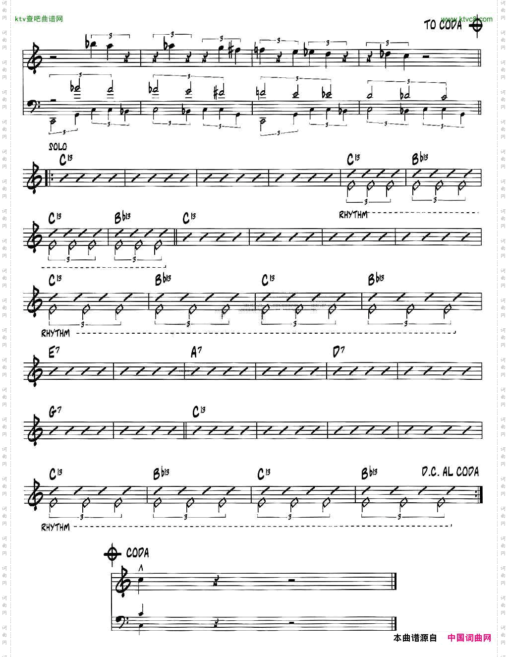 THEBRIDGEjazz系列萨克斯谱