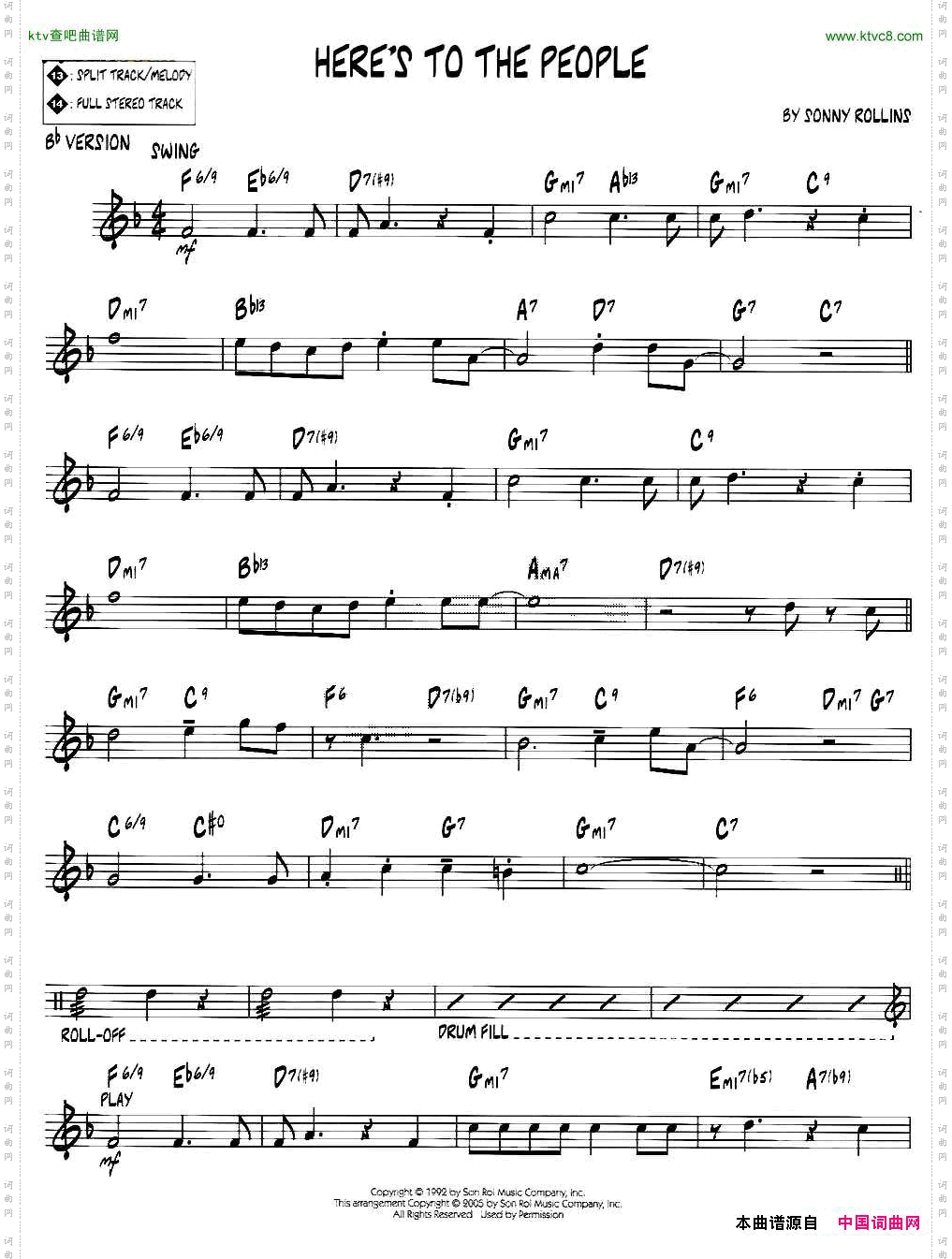 HERE’STOTHEPEOPLEjazz系列萨克斯谱