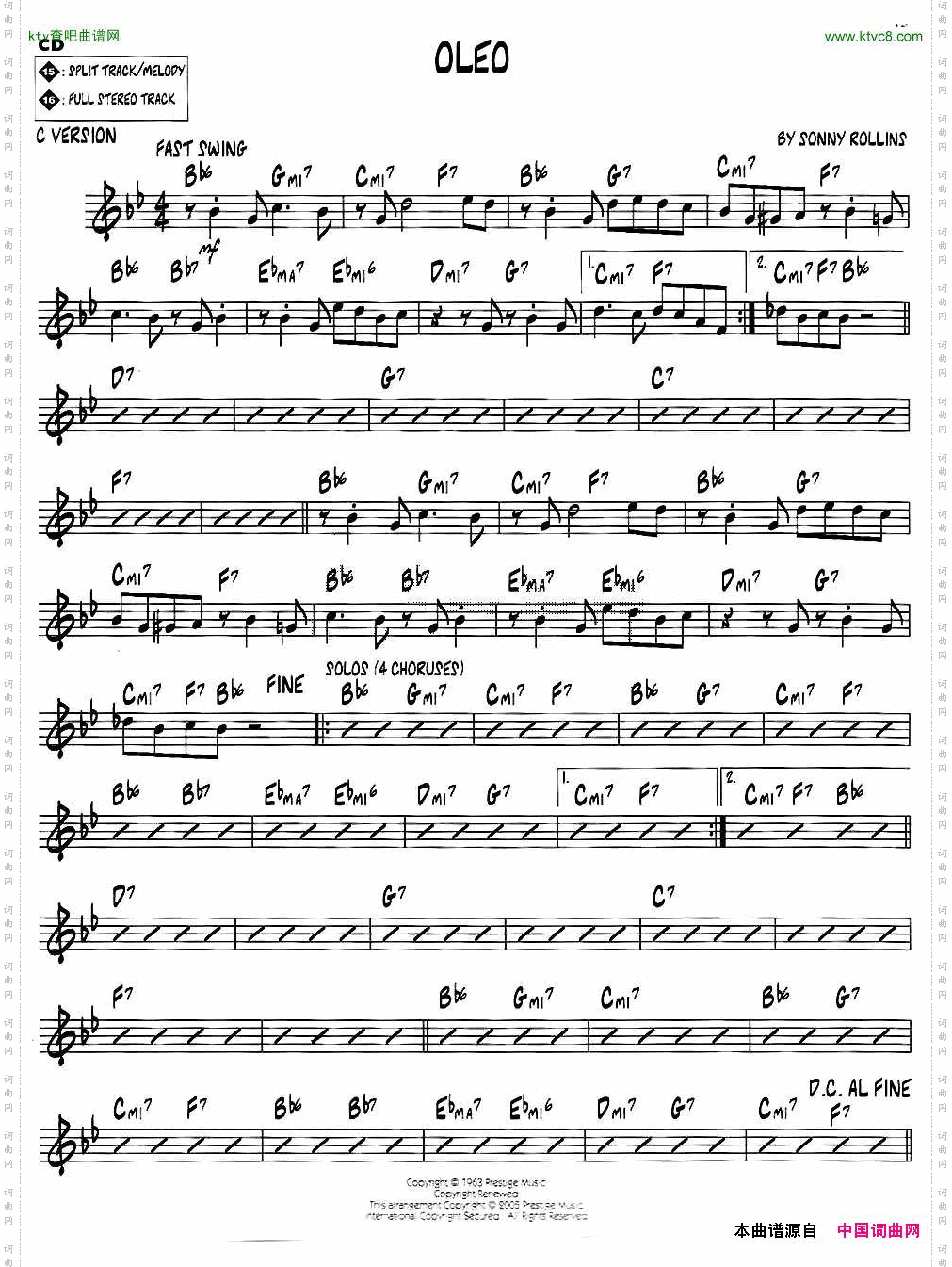 OLEOjazz系列萨克斯谱