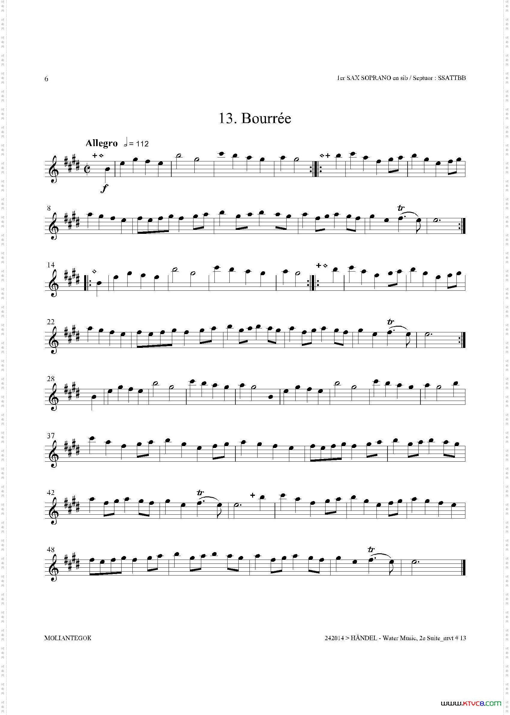 WaterMusicHWV.349No.2第一高音萨克斯_Water MusicHWV.349 No.2第一高音萨克斯