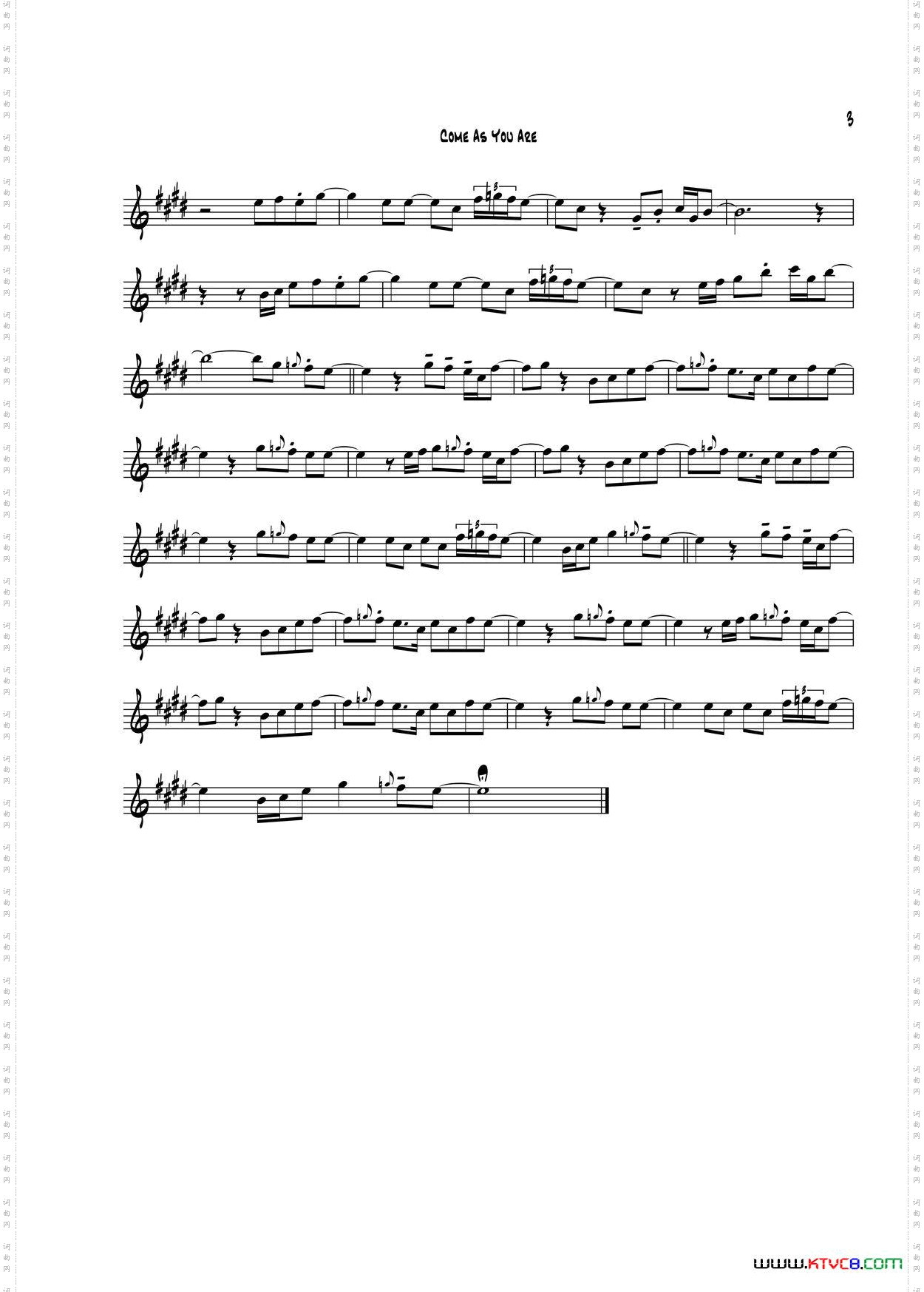 ComeAsYouAreB-FLAT次中音萨克斯_Come As You AreB-FLAT 次中音萨克斯