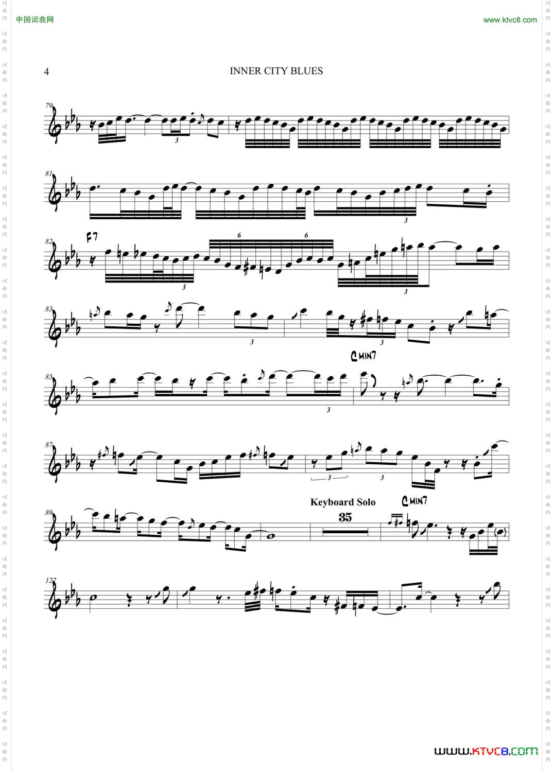 InnerCityBlues中音萨克斯_Inner City Blues中音萨克斯