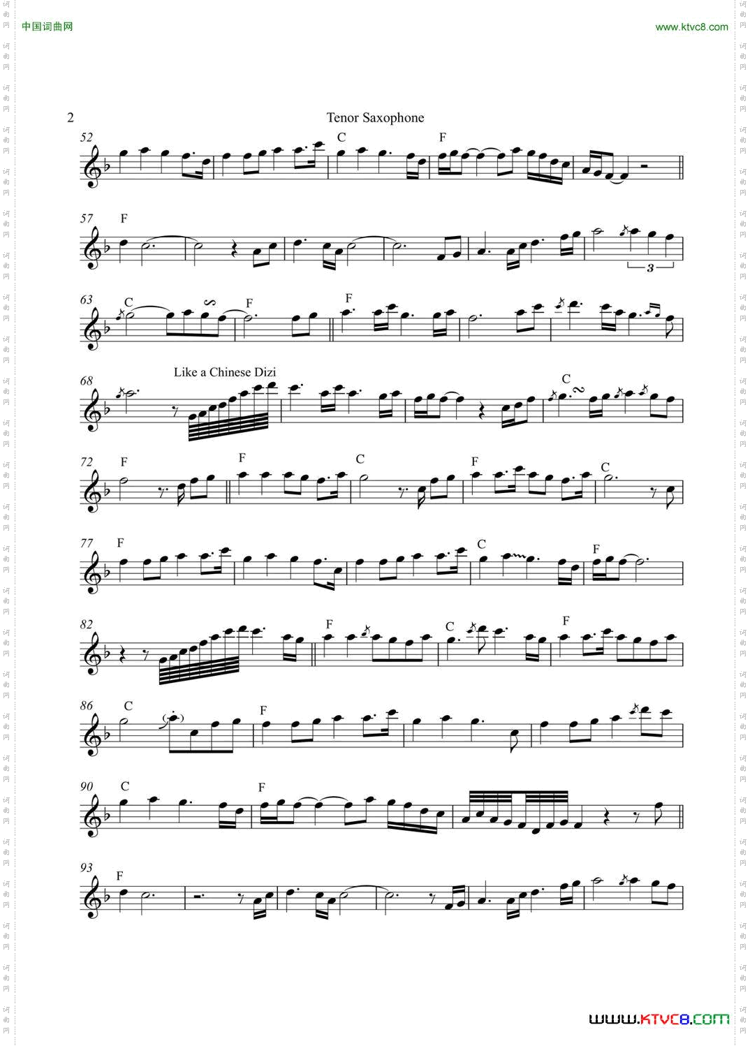 JasmineFlower次中音萨克斯_Jasmine Flower次中音萨克斯