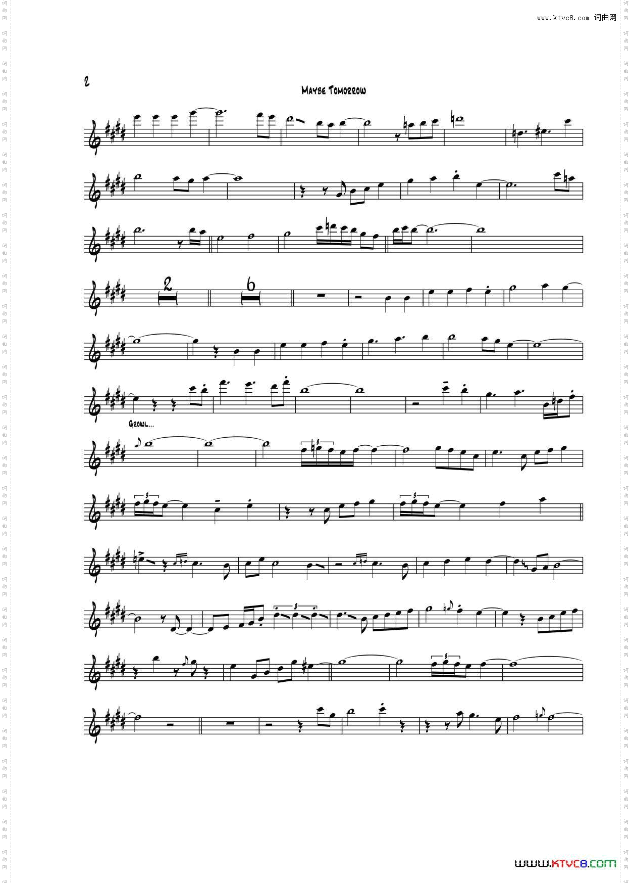 MaybeTomorrow次中音萨克斯_Maybe Tomorrow次中音萨克斯