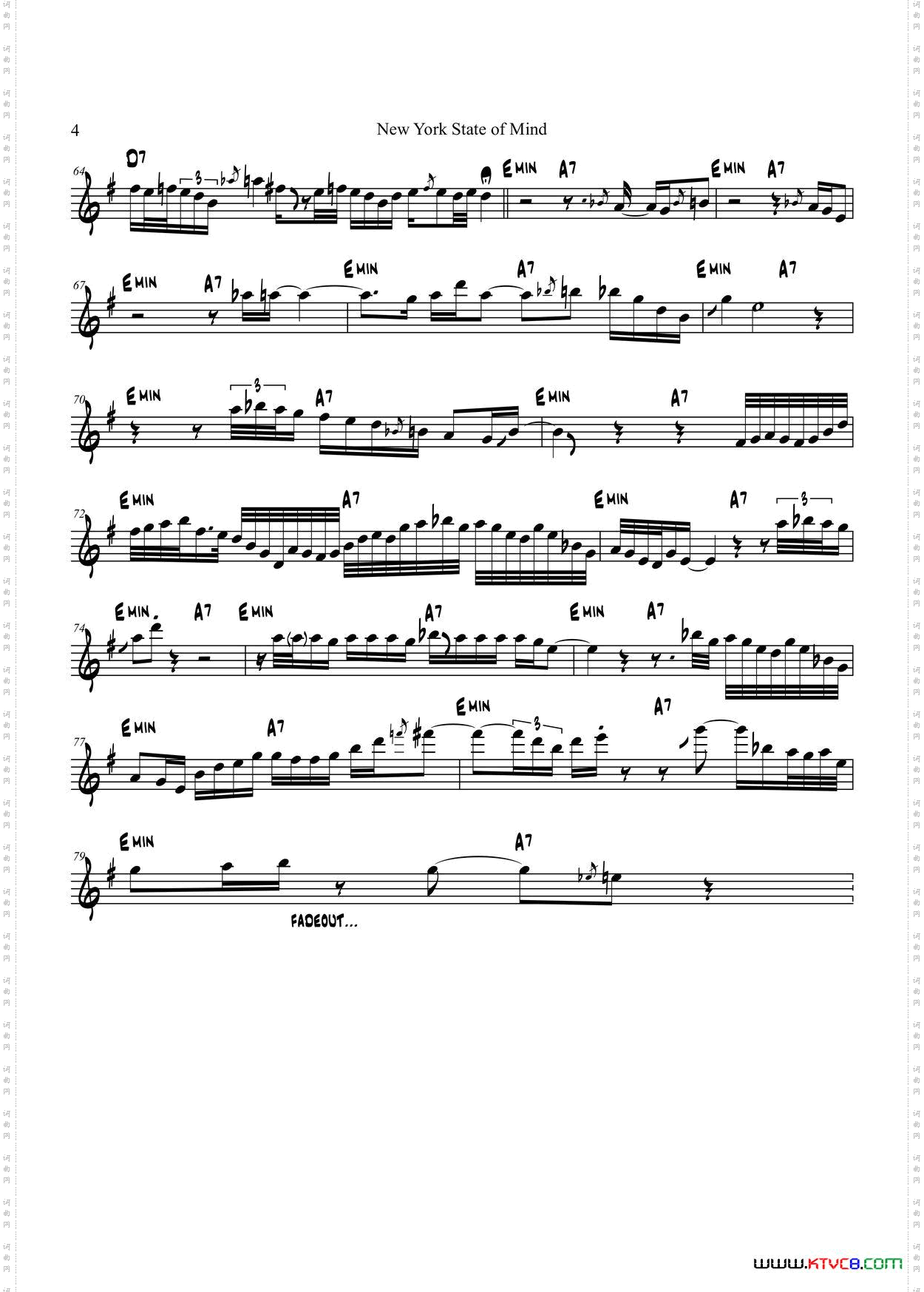 NewYorkStateofMind中音萨克斯_New York Stateof Mind中音萨克斯