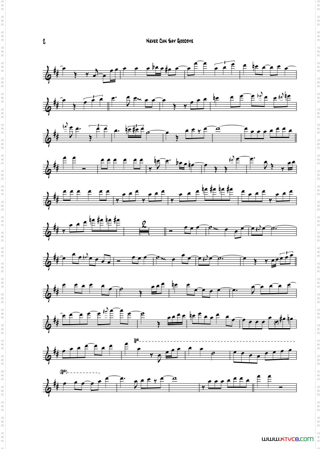 NeverCanSayGoodbye次中音萨克斯_Never Can Say Goodbye次中音萨克斯