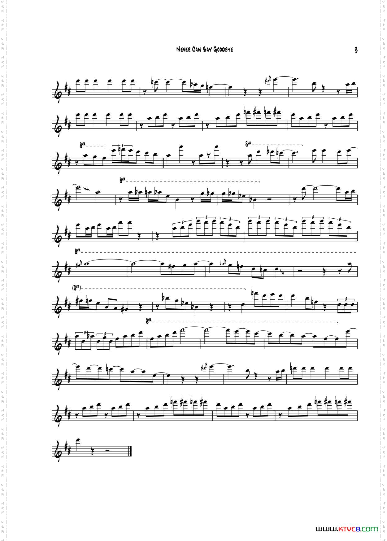 NeverCanSayGoodbye次中音萨克斯_Never Can Say Goodbye次中音萨克斯
