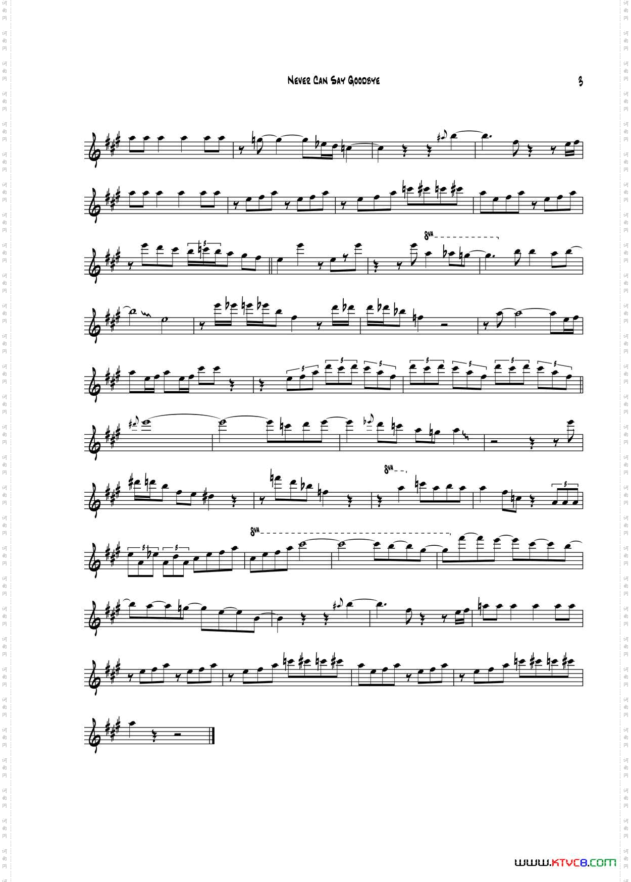 NeverCanSayGoodbye中音萨克斯_Never Can Say Goodbye中音萨克斯