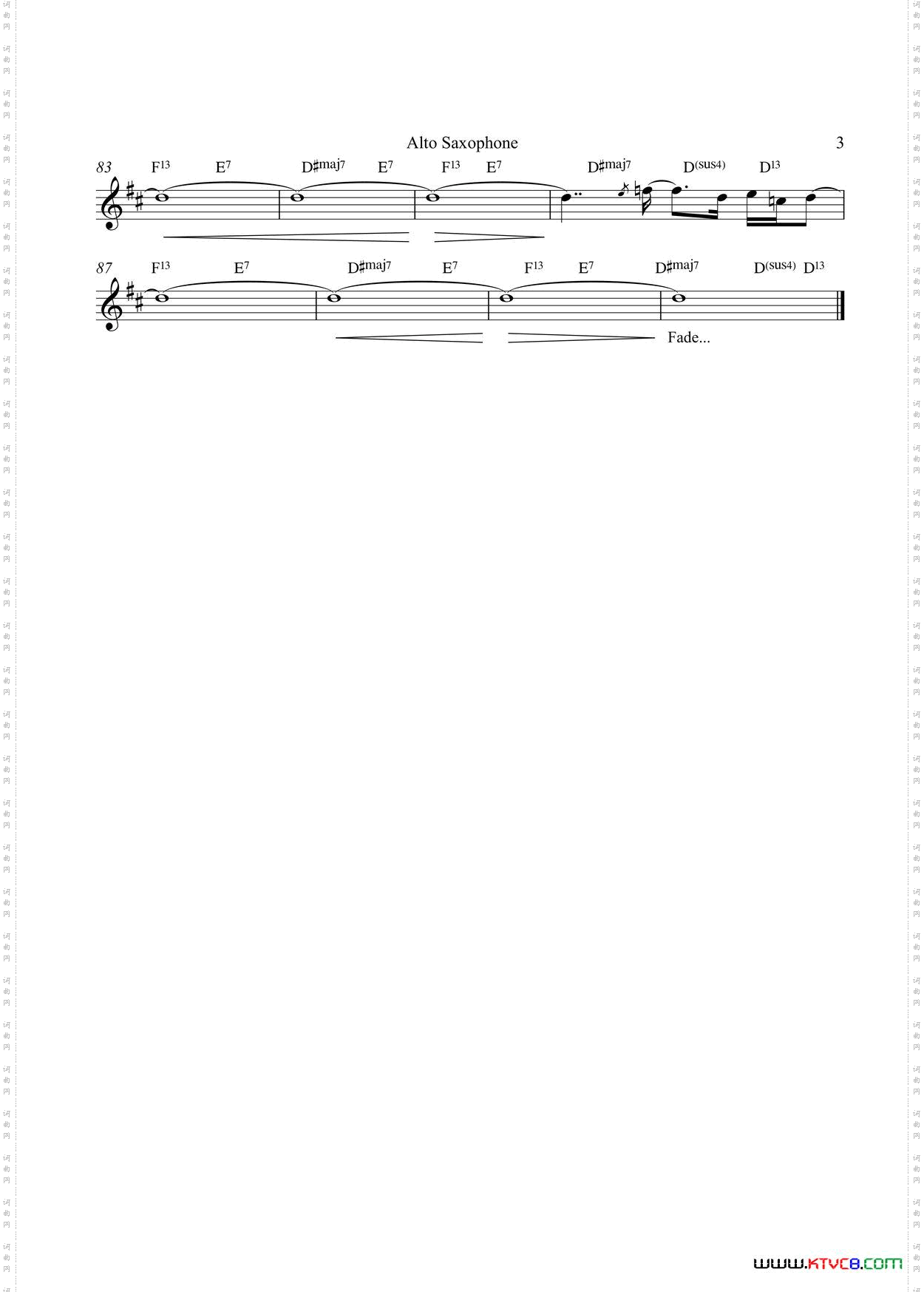 Overjoyed中音萨克斯