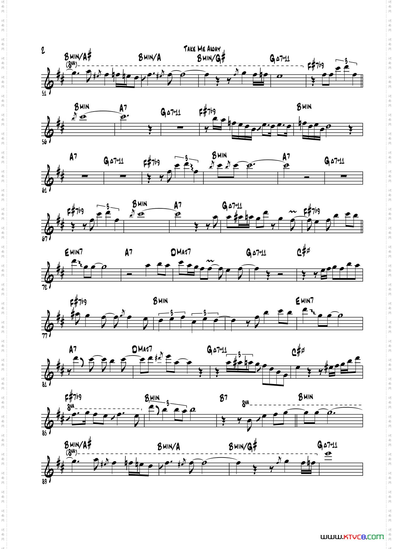 TakeMeAway次中音萨克斯_Take Me Away次中音萨克斯 