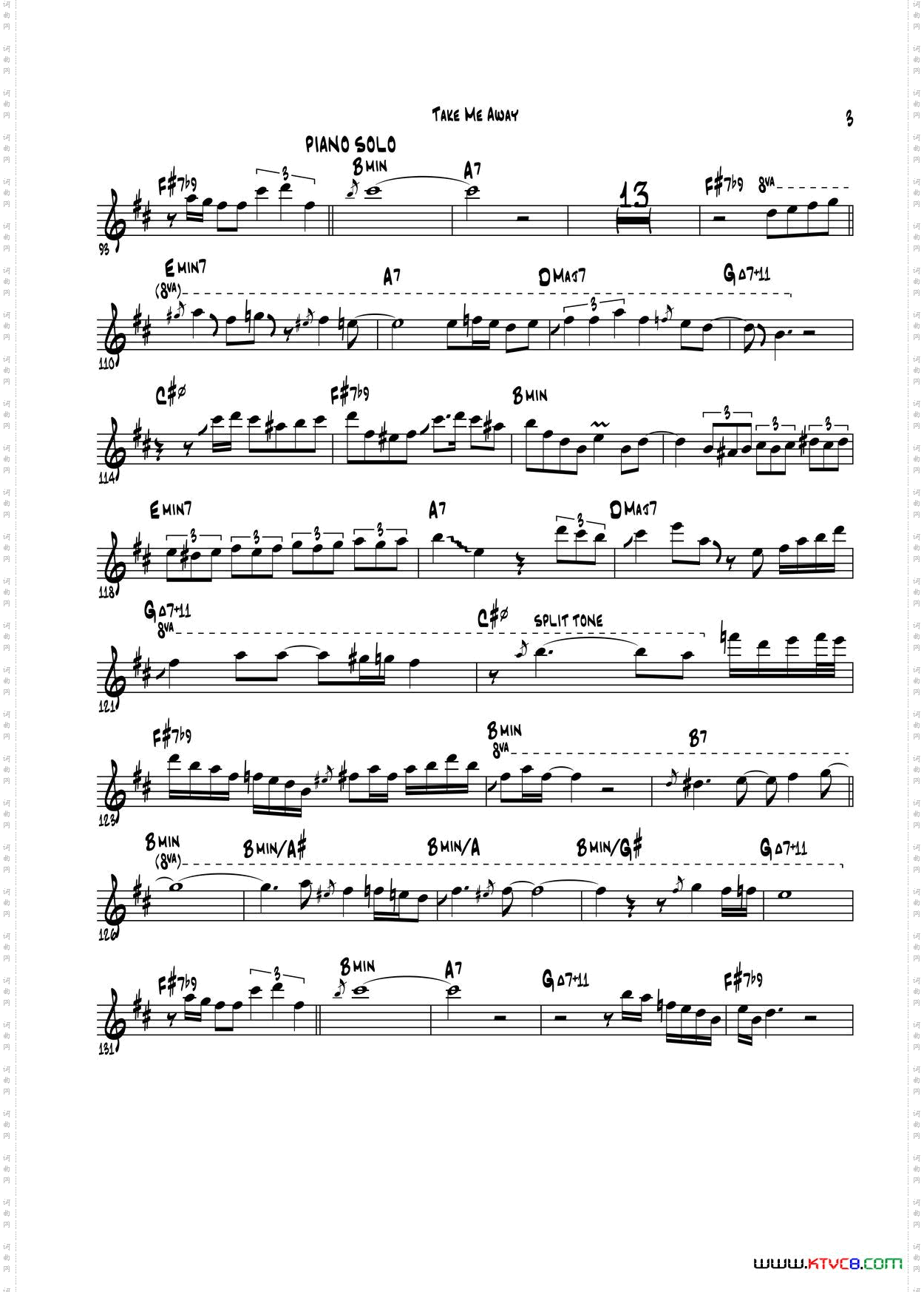 TakeMeAway次中音萨克斯_Take Me Away次中音萨克斯 