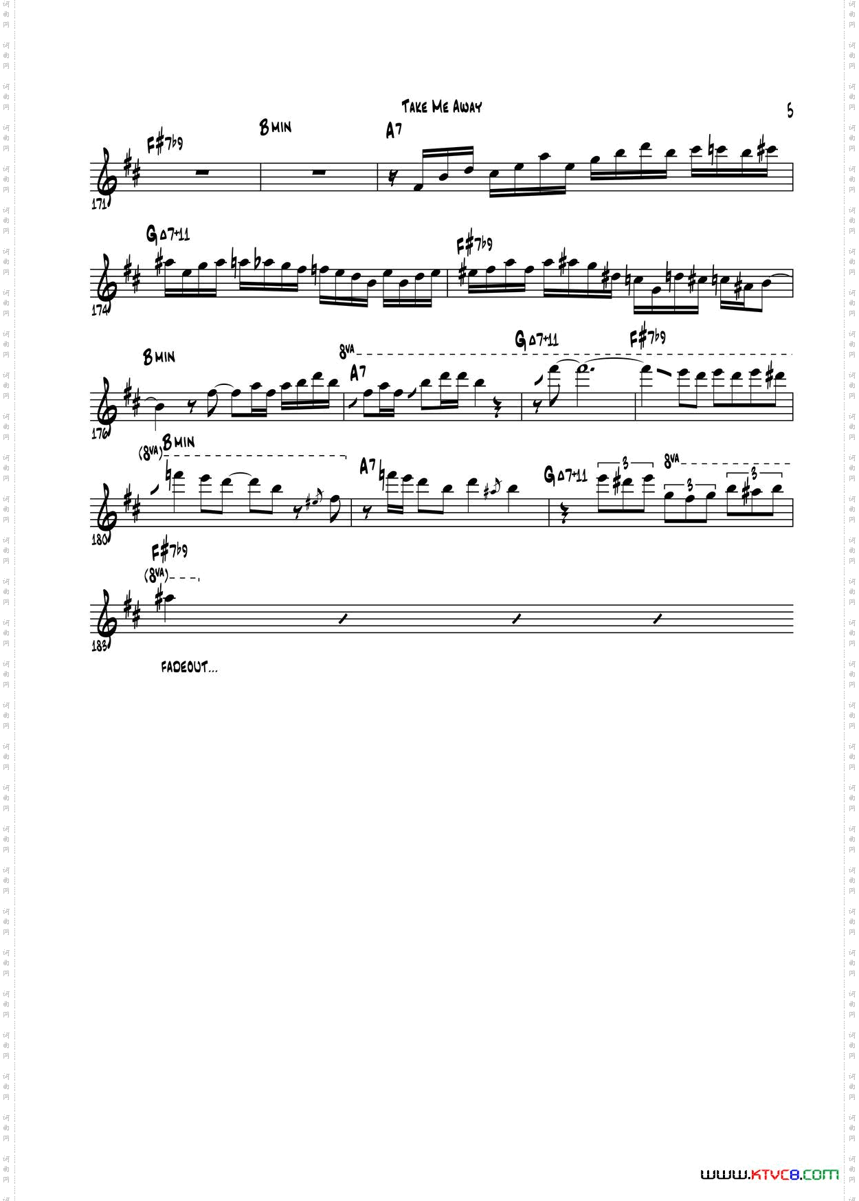 TakeMeAway次中音萨克斯_Take Me Away次中音萨克斯 