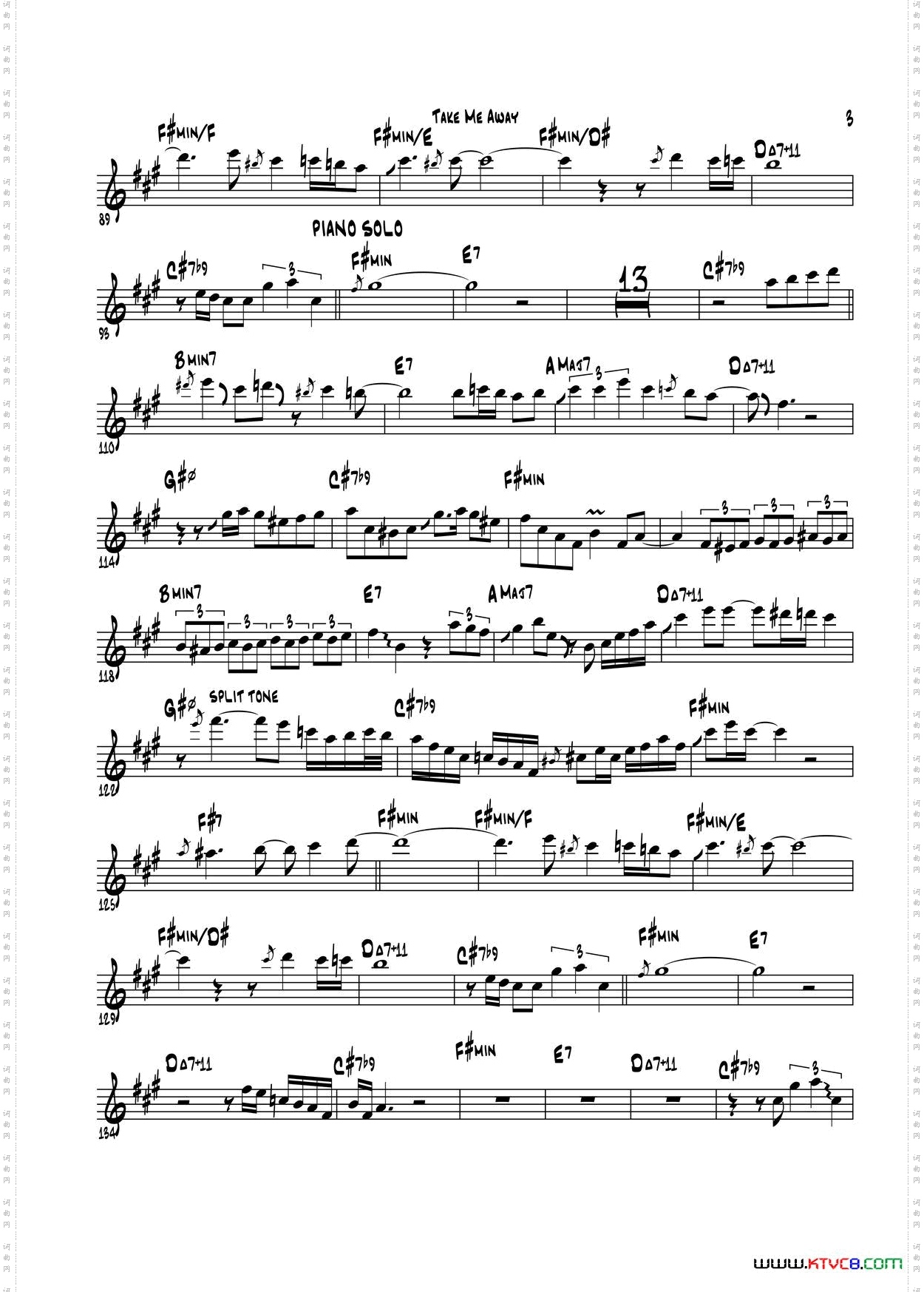 TakeMeAway中音萨克斯_Take Me Away中音萨克斯