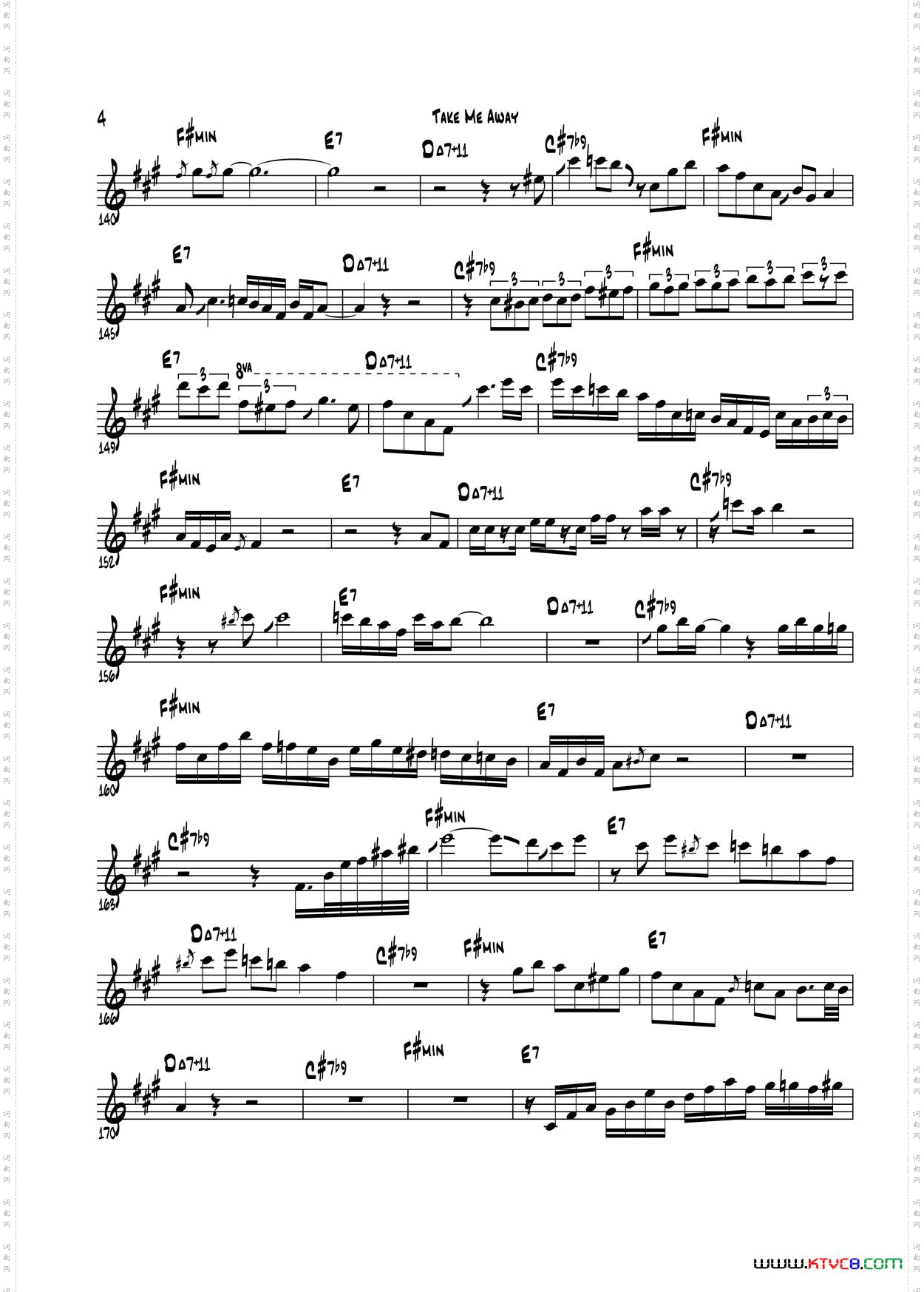 TakeMeAway中音萨克斯_Take Me Away中音萨克斯