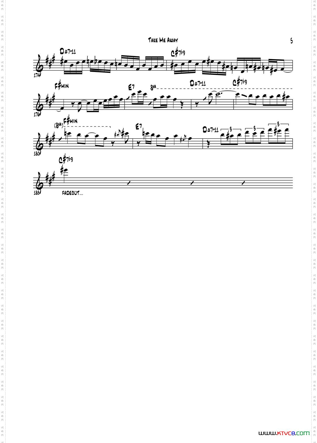 TakeMeAway中音萨克斯_Take Me Away中音萨克斯