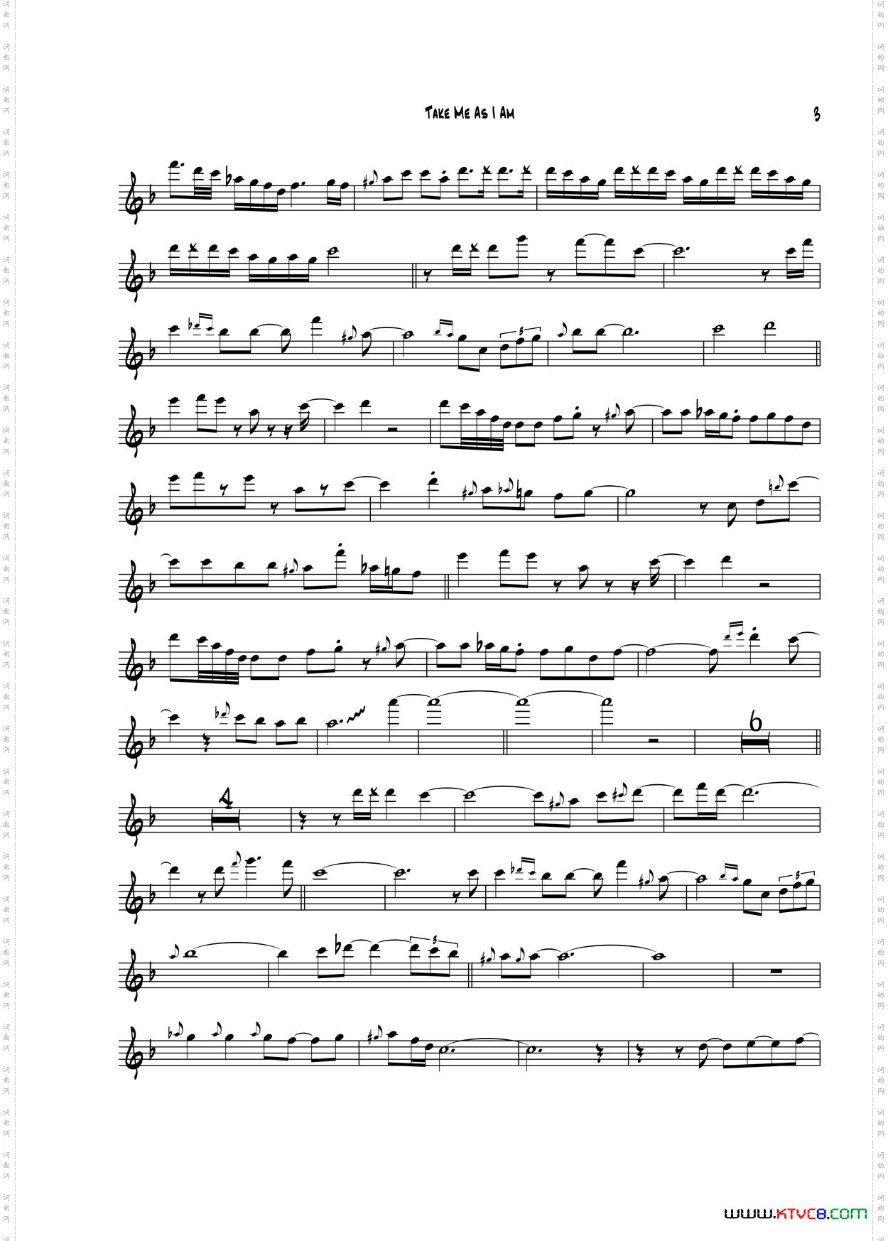 TakeMeAsIAm次中音萨克斯_Take Me AsI Am次中音萨克斯