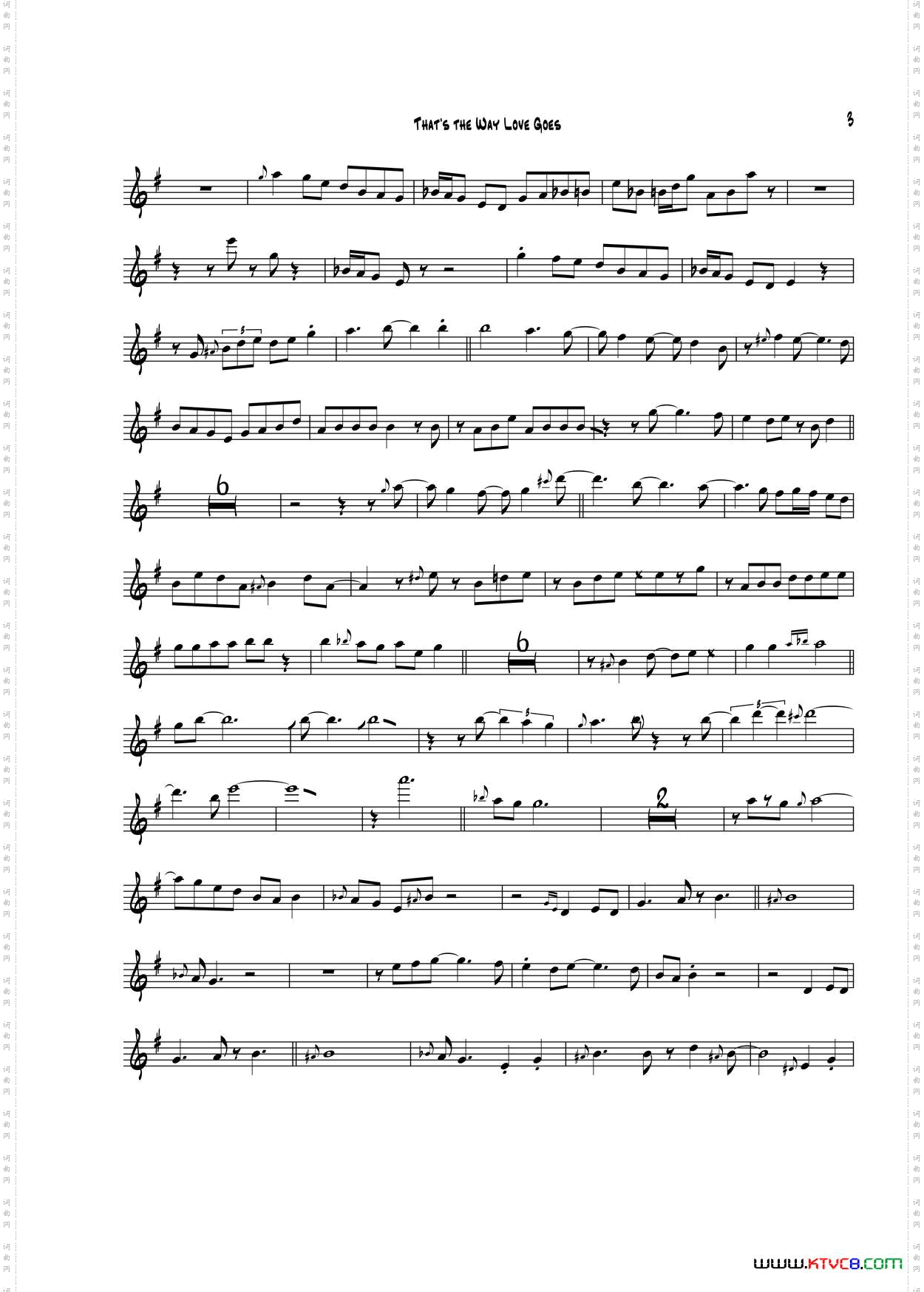 ThatsTheWayLoveGoes中音萨克斯_Thats The Way Love Goes中音萨克斯