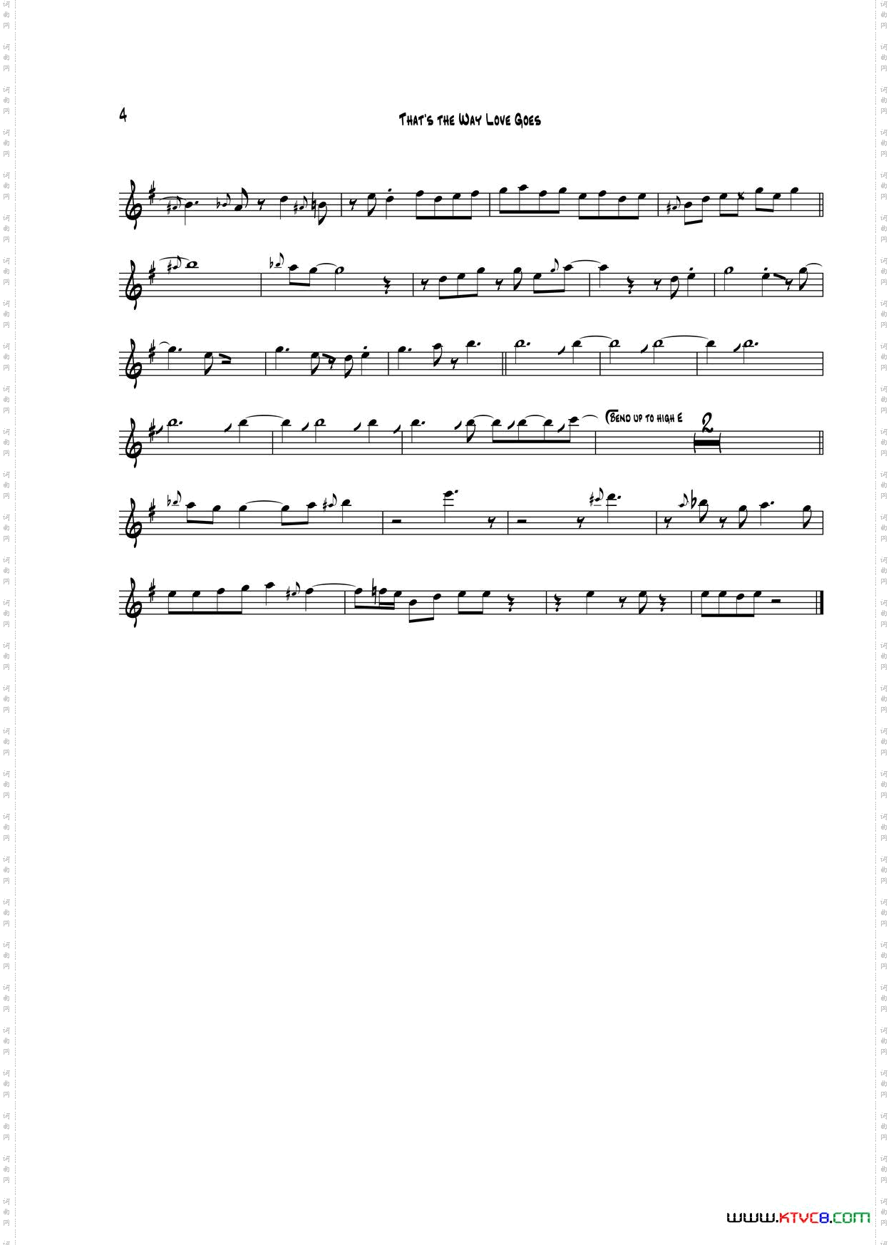 ThatsTheWayLoveGoes中音萨克斯_Thats The Way Love Goes中音萨克斯