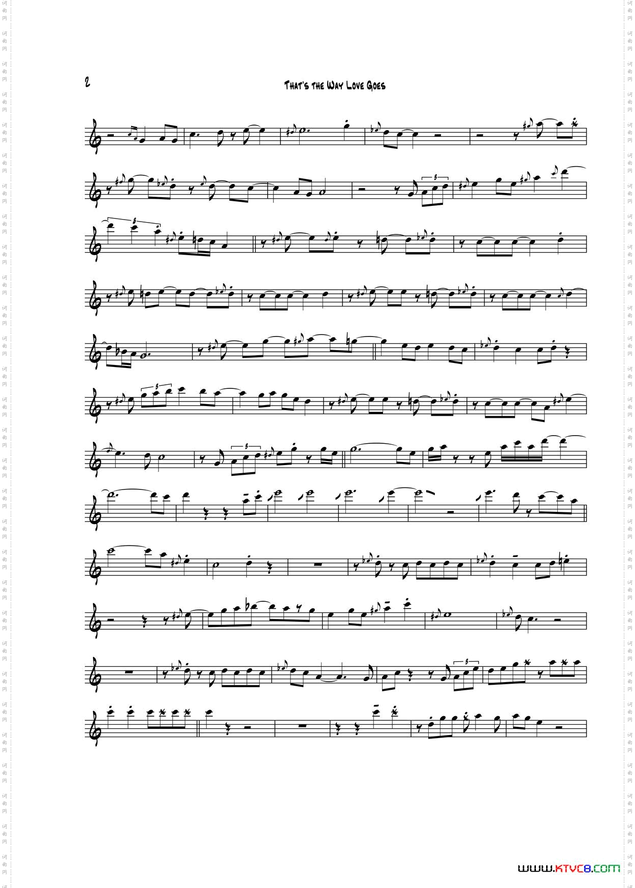 ThatsTheWayLoveGoes次中音萨克斯_Thats The Way Love Goes次中音萨克斯