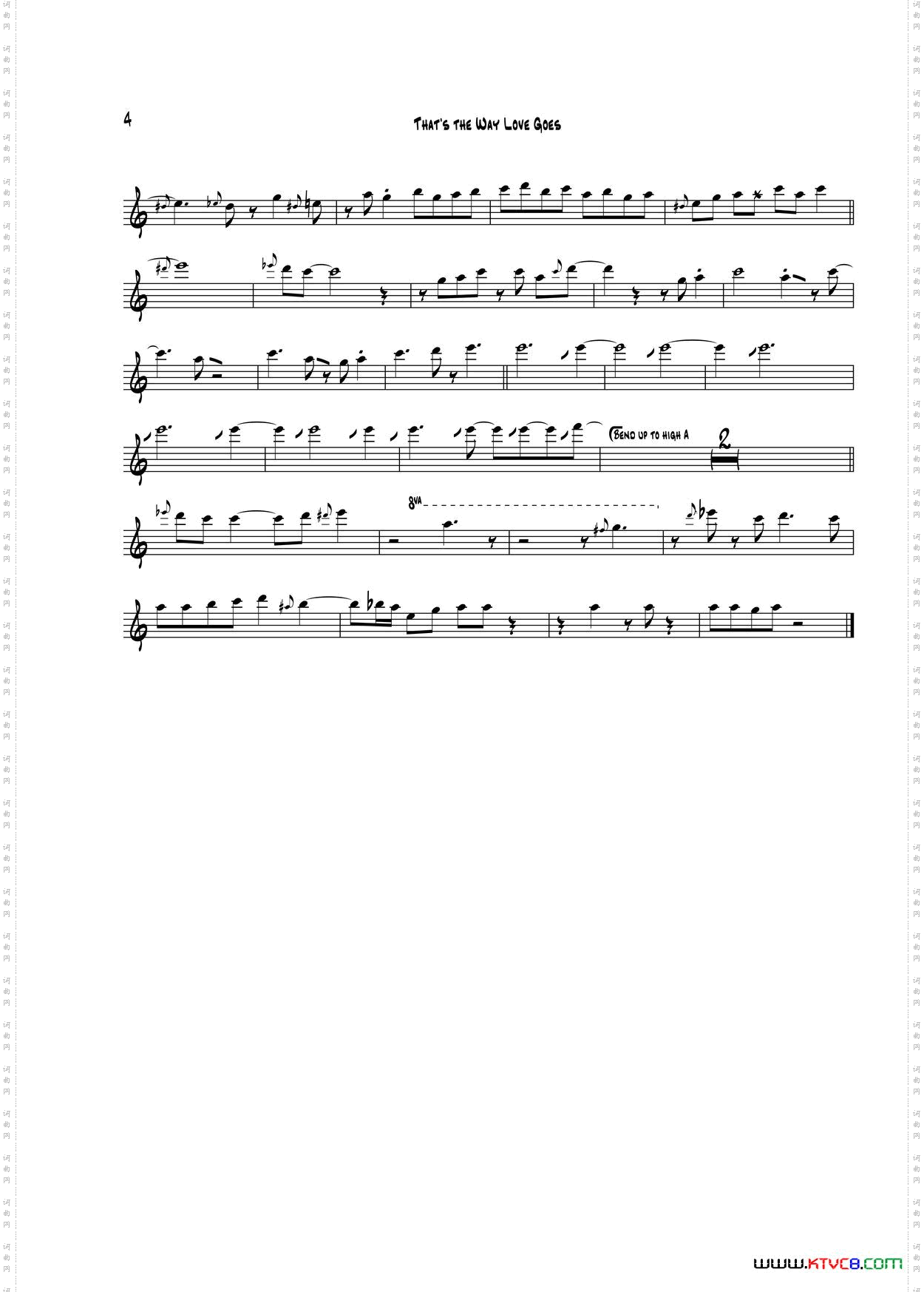 ThatsTheWayLoveGoes次中音萨克斯_Thats The Way Love Goes次中音萨克斯