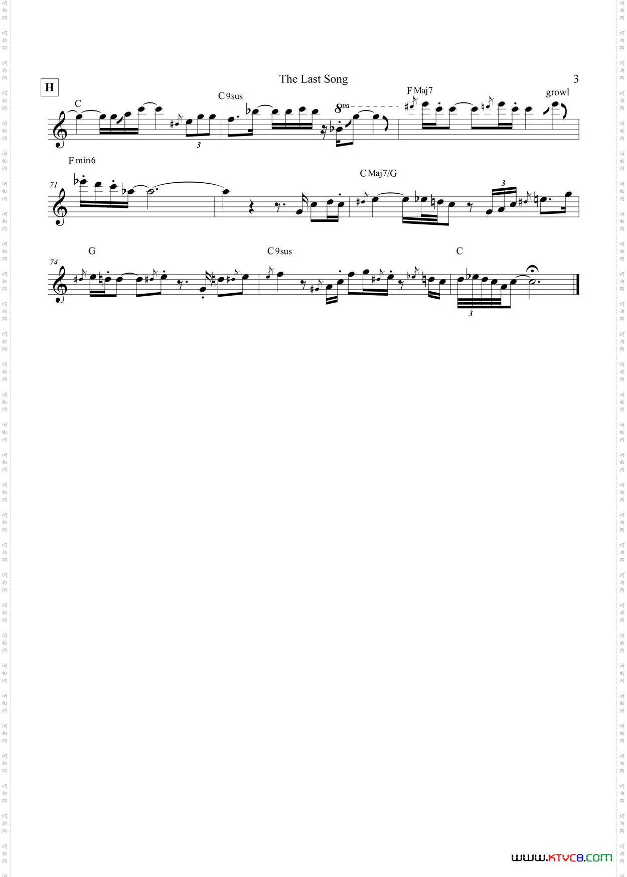 TheLastSong次中音萨克斯/高音萨克斯_The Last Song次中音萨克斯/高音萨克斯