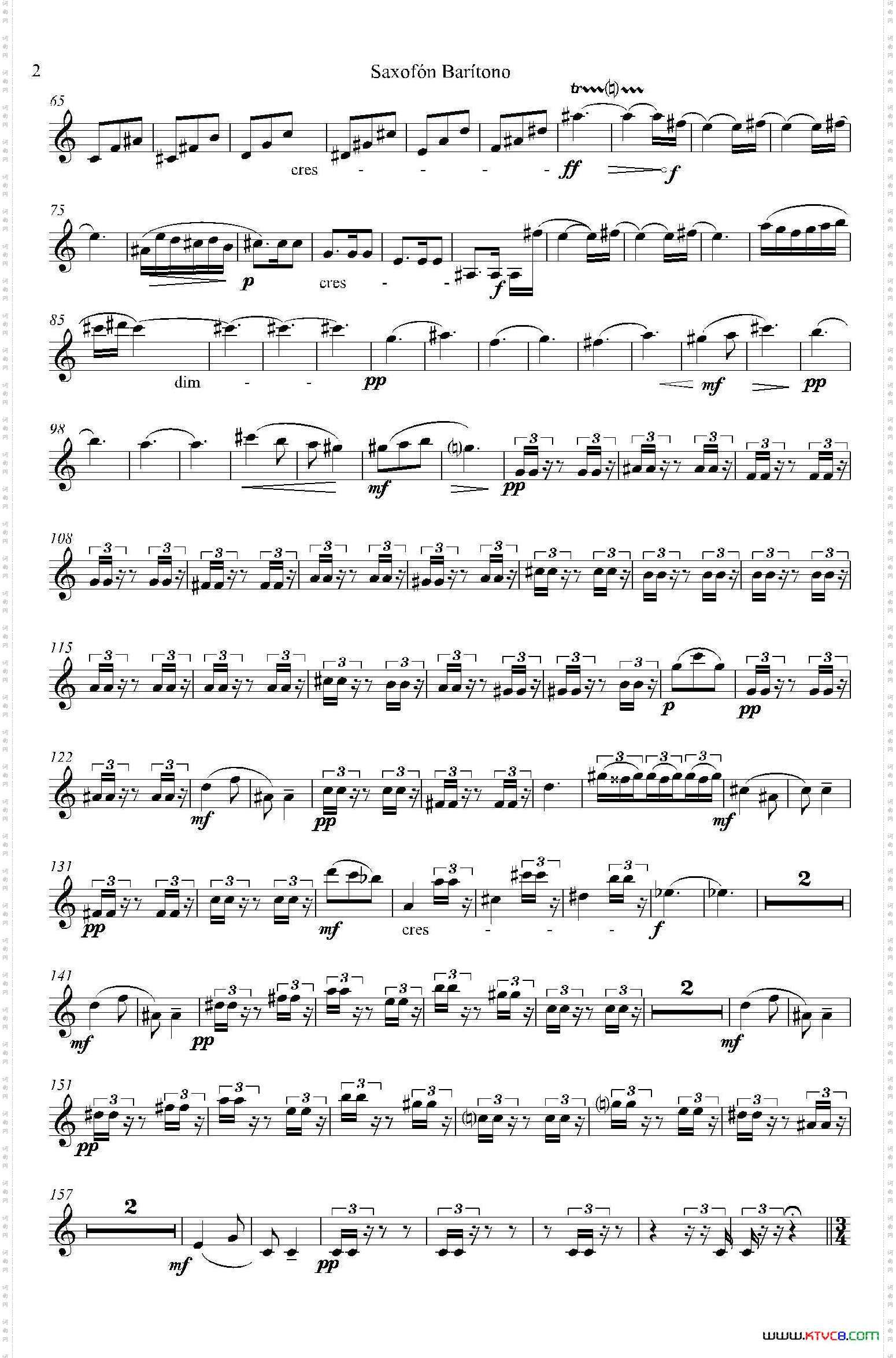 IMPROMTUS上低音萨克斯分谱