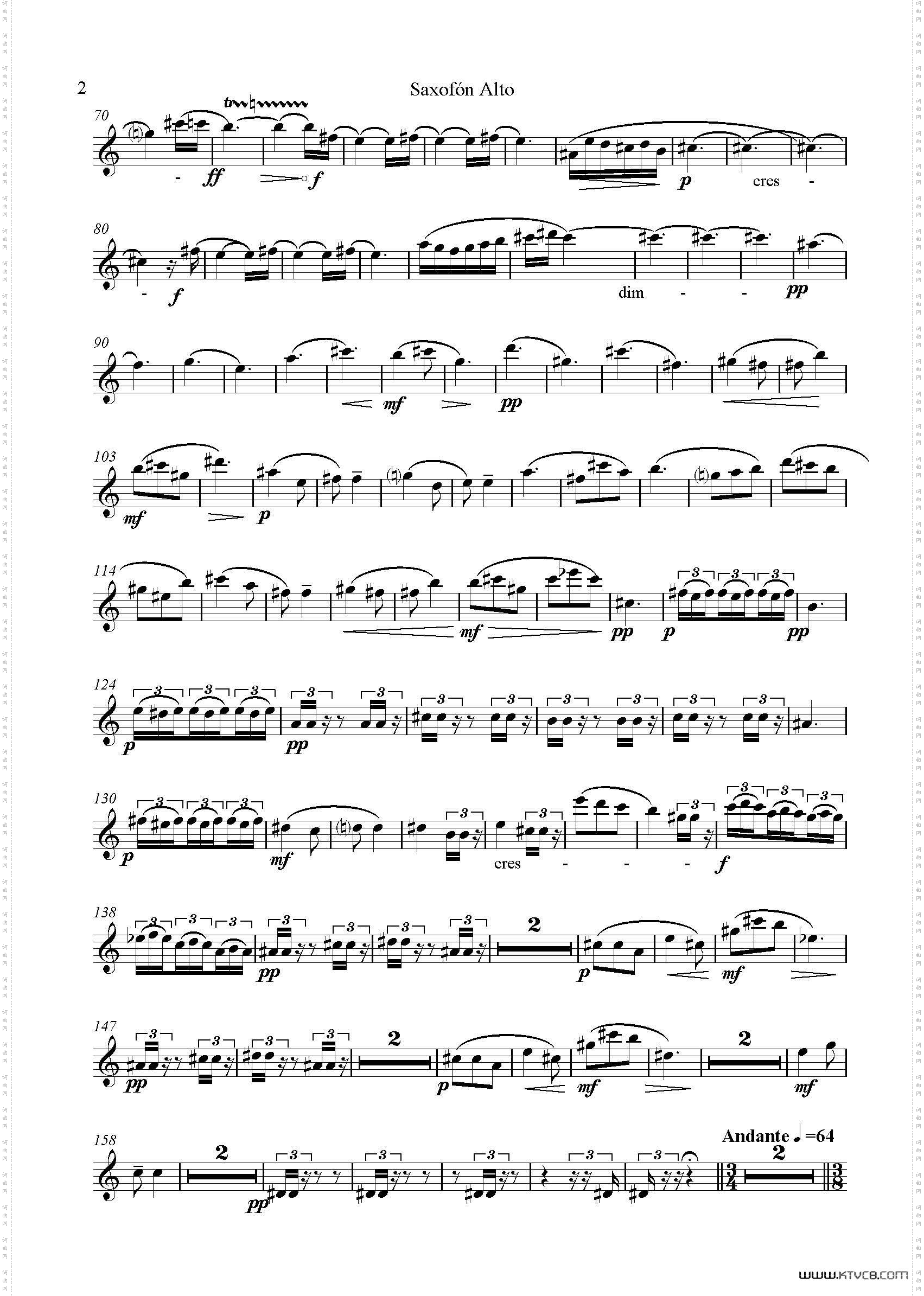 IMPROMTUS中音萨克斯分谱