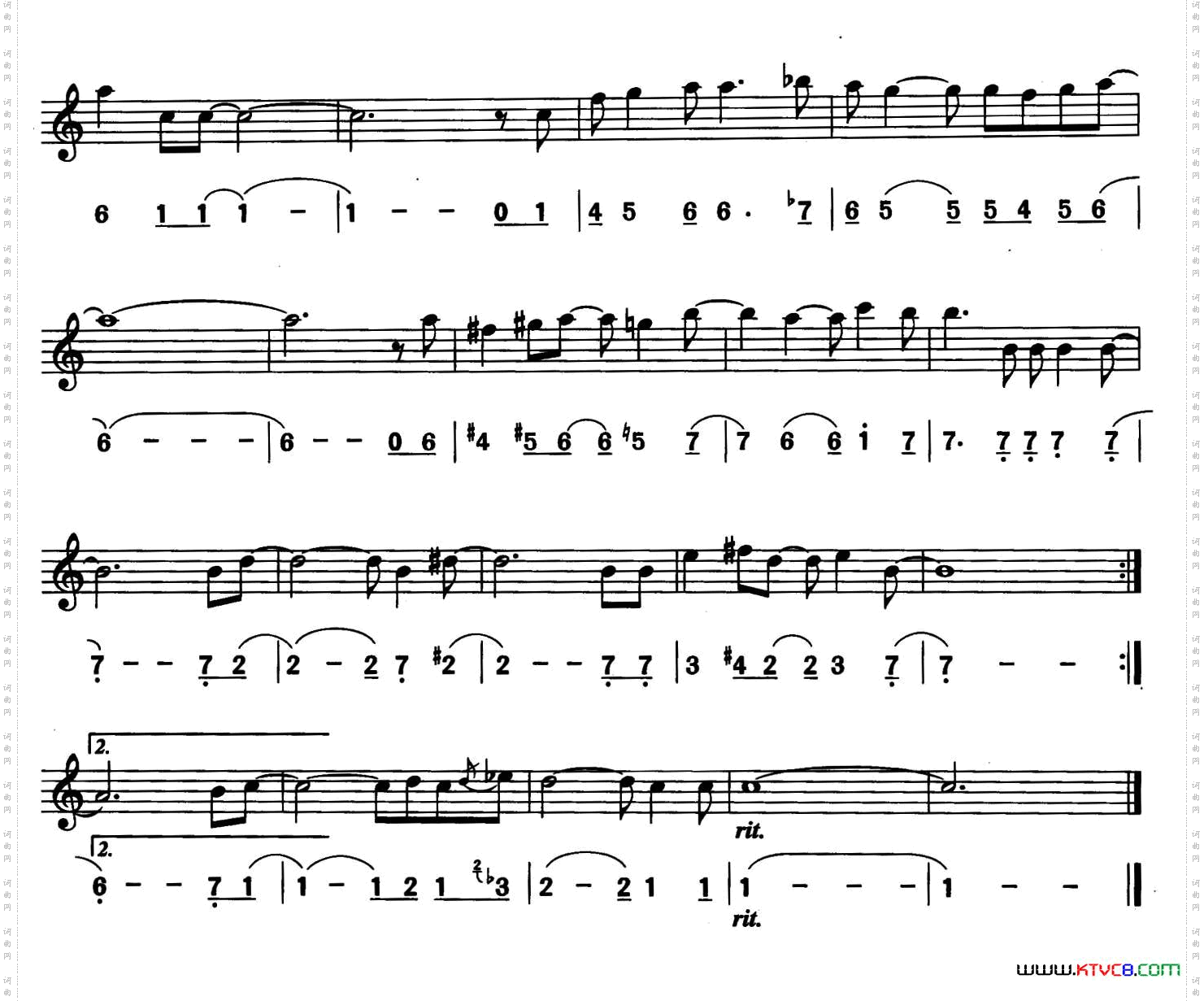 化装舞会_线简谱对照版