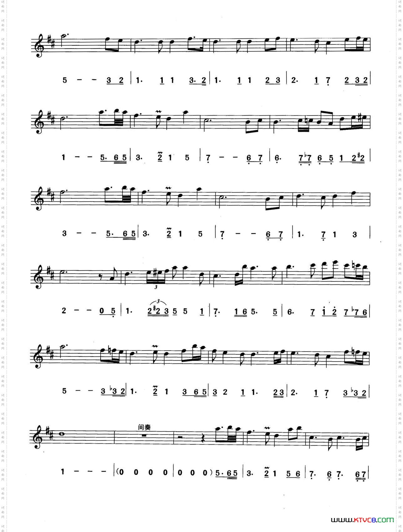 月亮代表我的心_月亮代表我的心线简谱对照版