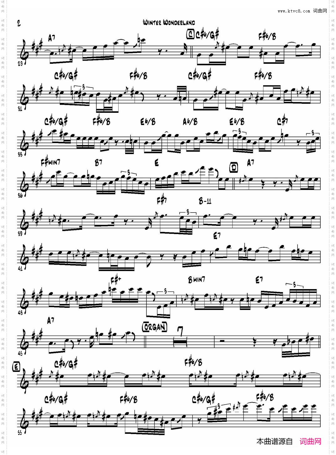 WinterWonderla-nd中音萨克斯_Winter Wonderla-nd中音萨克斯