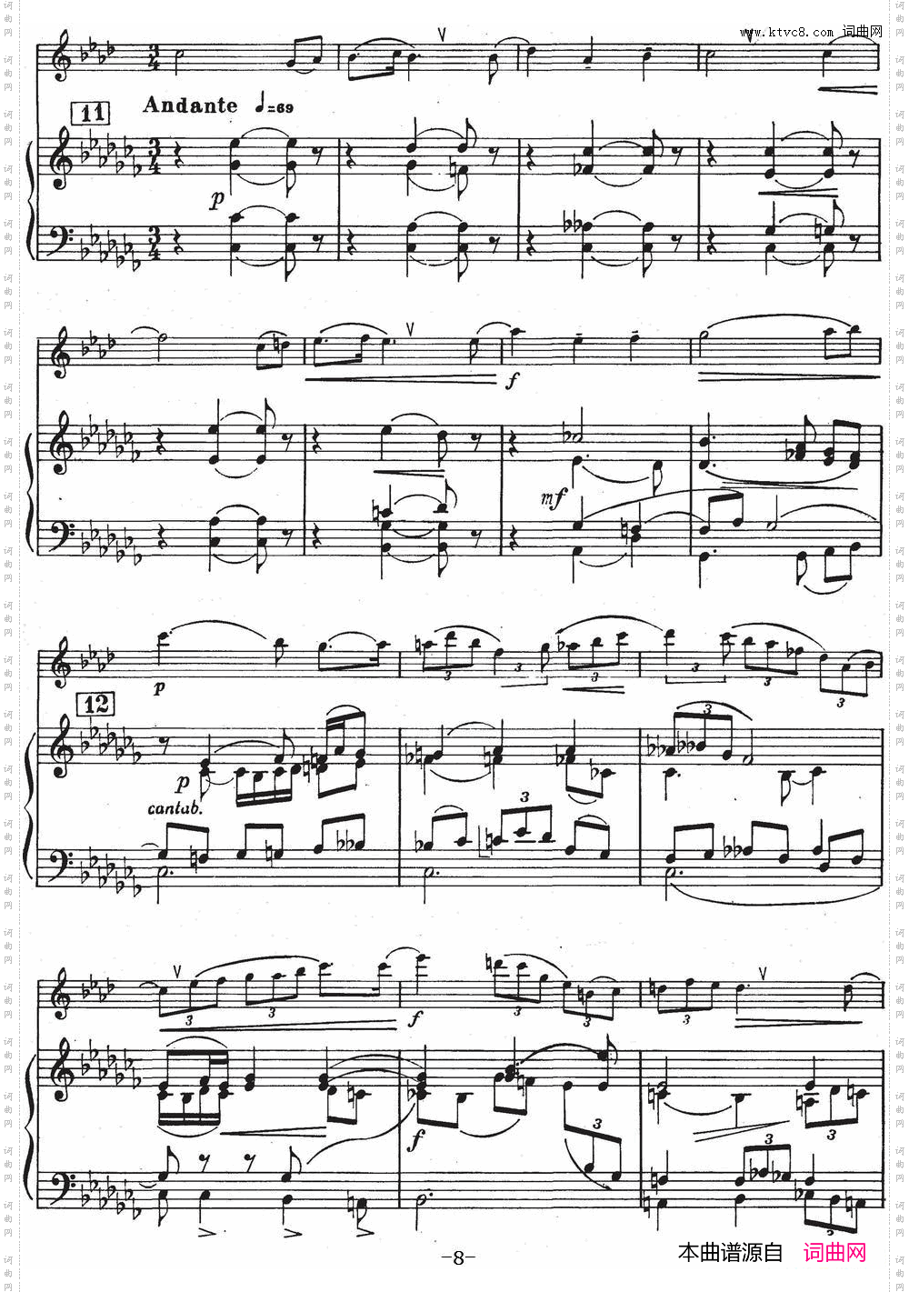 Glazunov Op·109格拉组诺夫协奏曲Op·109_ 萨克斯+钢琴伴奏 