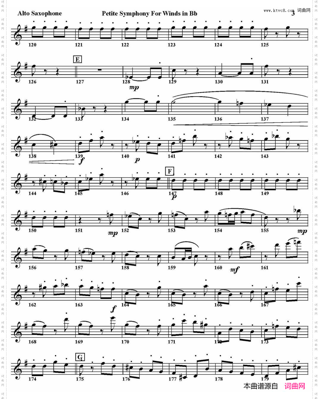 PetiteSymphonyFo-rWindsinBb四重奏·中音萨克斯分谱_Petite Symphony Fo-r Winds in Bb四重奏·中音萨克斯分谱