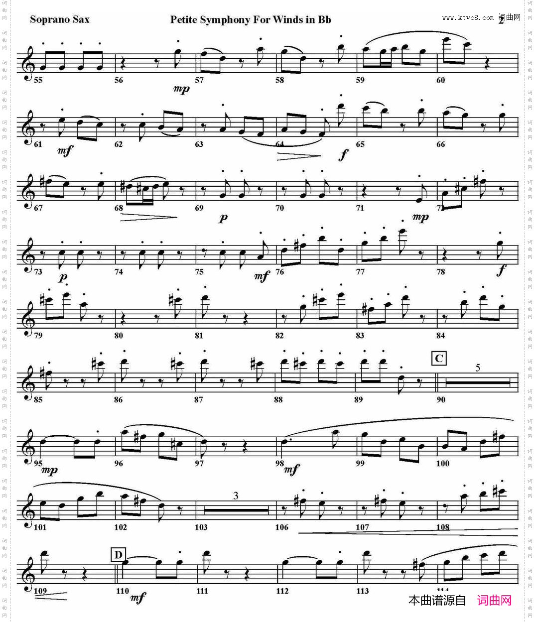 THEHEAVENSARETELLING四重奏·高音萨克斯分谱_THE HEAVENS ARE TELLING四重奏·高音萨克斯分谱