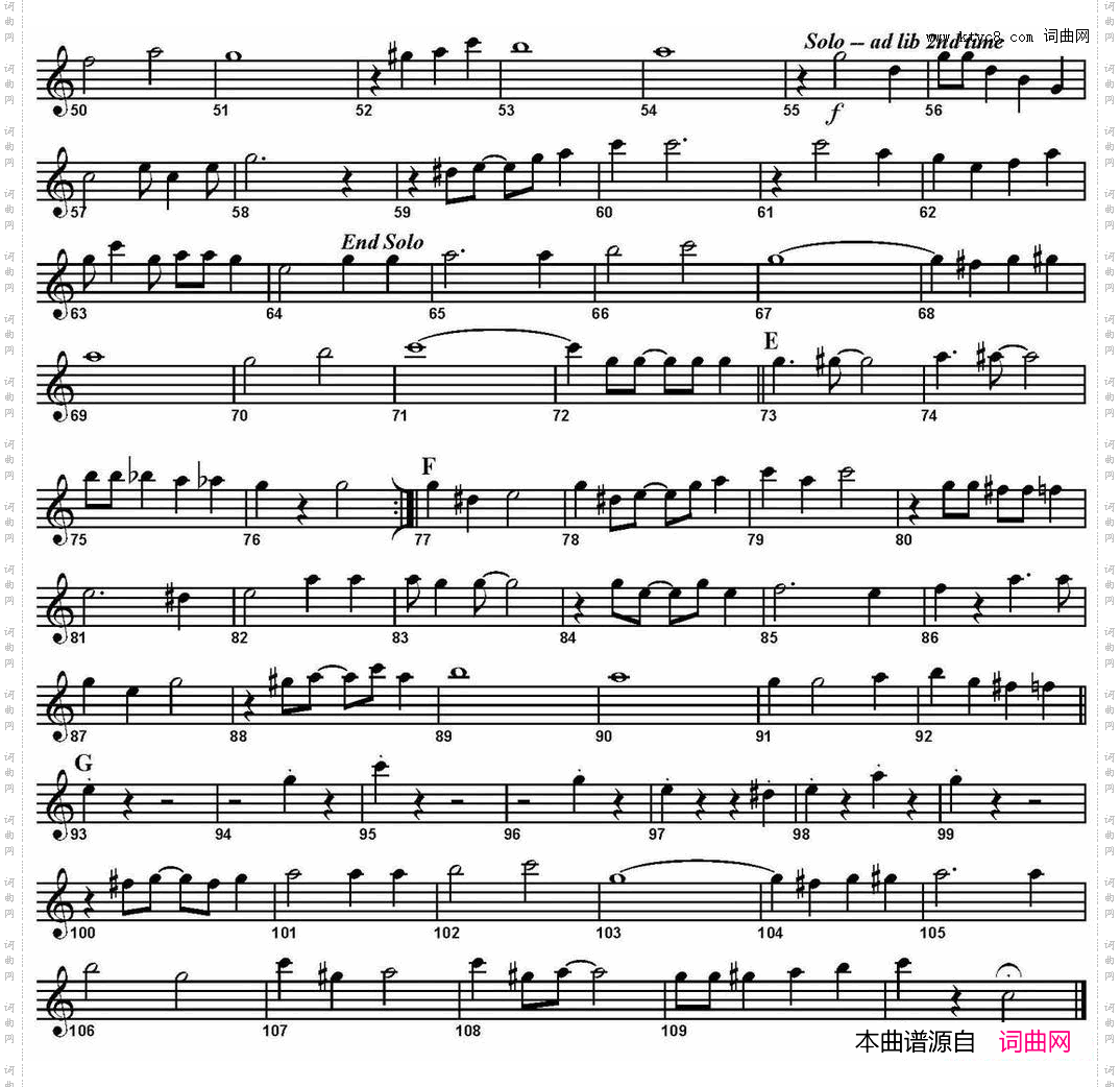 HighSociety四重奏·中音萨克斯分谱_High Society四重奏·中音萨克斯分谱