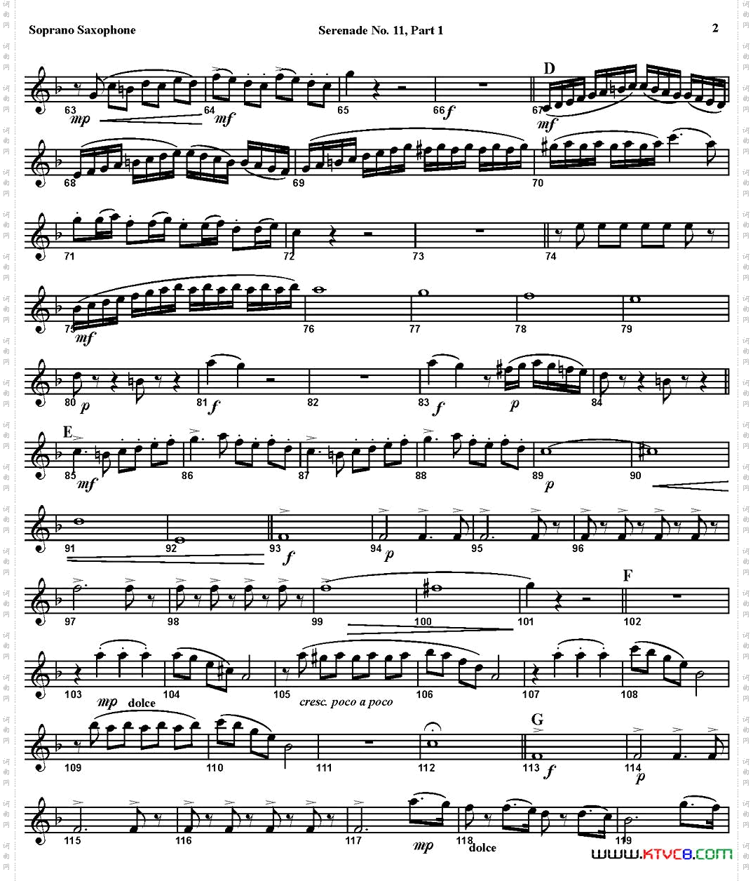 SERENADENo·11inEb,K·375Part1四重奏·高音萨克斯分谱_SERENADE No·11 in Eb,K·375 Part 1四重奏·高音萨克斯分谱