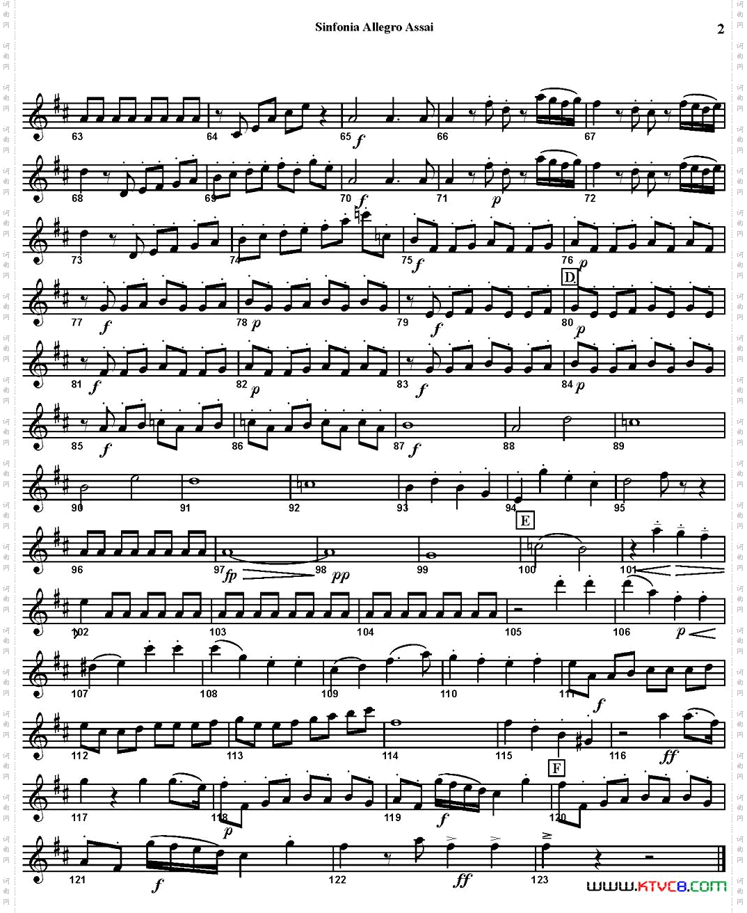 SINFONIAFirstMovement：AllegroAssai四重奏·中音萨克斯分谱_SINFONIA First Movement：Allegro Assai四重奏·中音萨克斯分谱