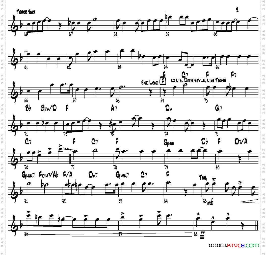 THEDIAMONDSTATERAG四重奏·次中音萨克斯分谱_THE DIAMOND STATE RAG四重奏·次中音萨克斯分谱